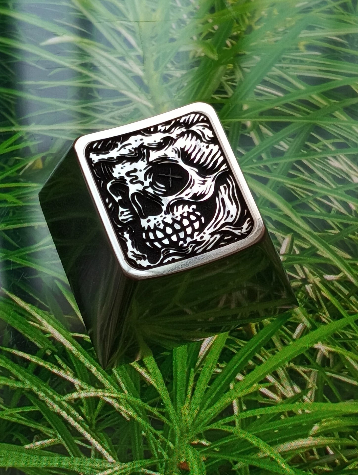 Graffiti Skeleton Keycaps - Zinc Alloy Custom 1U Metal Keycaps for Mechanical Keyboards | Unique Decorative Keycaps for Gamers & Typists