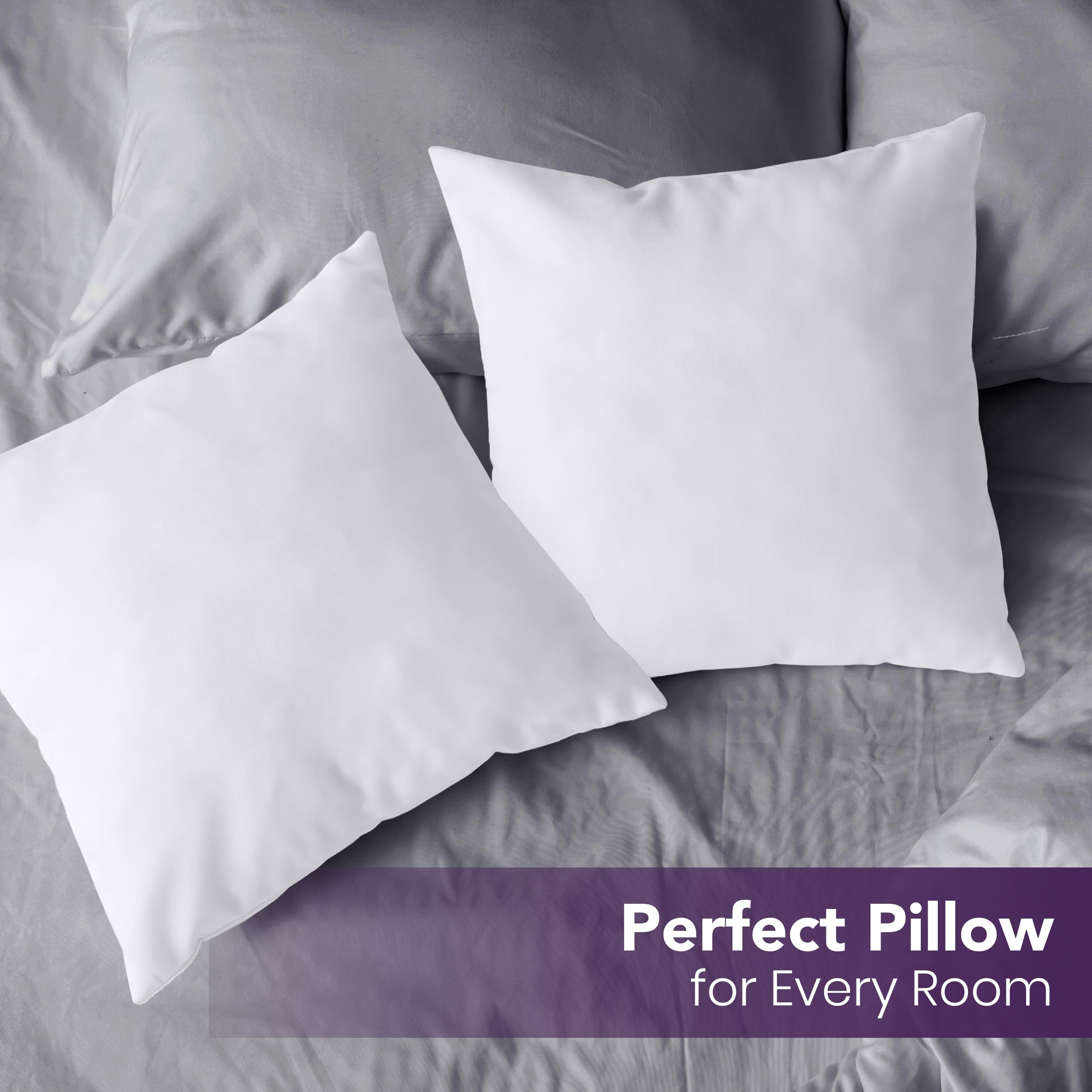 Utopia Bedding 24x24 Inch Throw Pillow Inserts (Pack of 12, White) - Premium Decorative Couch & Bed Pillows for Living Room, Bedroom - Soft & Stylish Home Decor Accent for Sofa, Sectional, Chair
