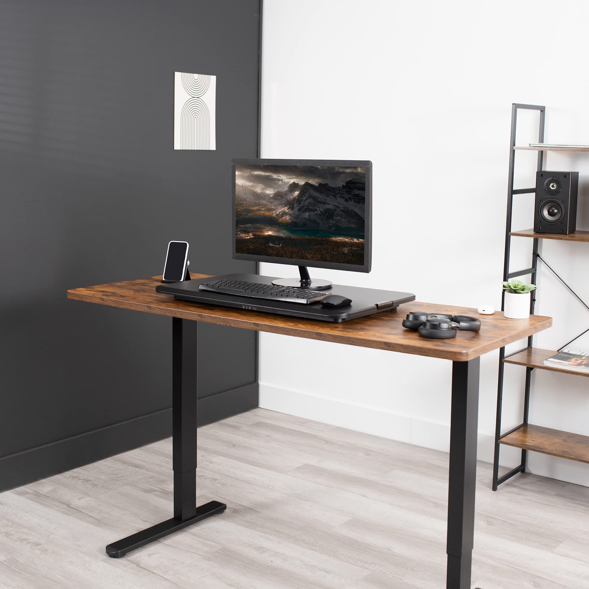 VIVO Adjustable Standing Desk Converter 29 inch - Sit Stand Workstation for Monitor & Laptop, Ergonomic Height Adjustable Riser Platform (DESK-V000U) - Perfect for Home Office, Gaming Setup & Workspace Productivity
