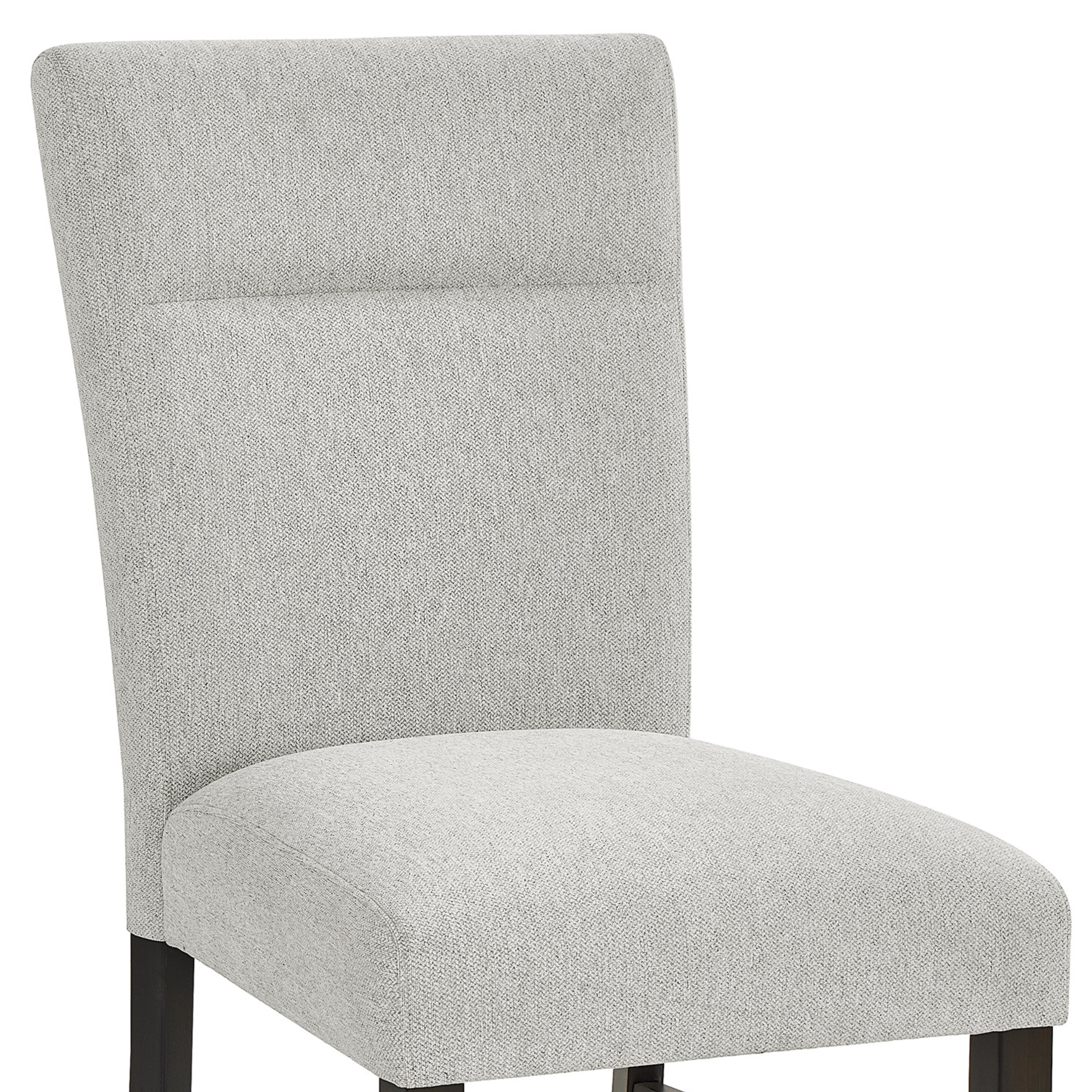 Roundhill Furniture Madison Contemporary Upholstered Dining Chairs Set of 2 - Gray Modern Kitchen Chairs for Dining Room, Breakfast Nook & Home Office
