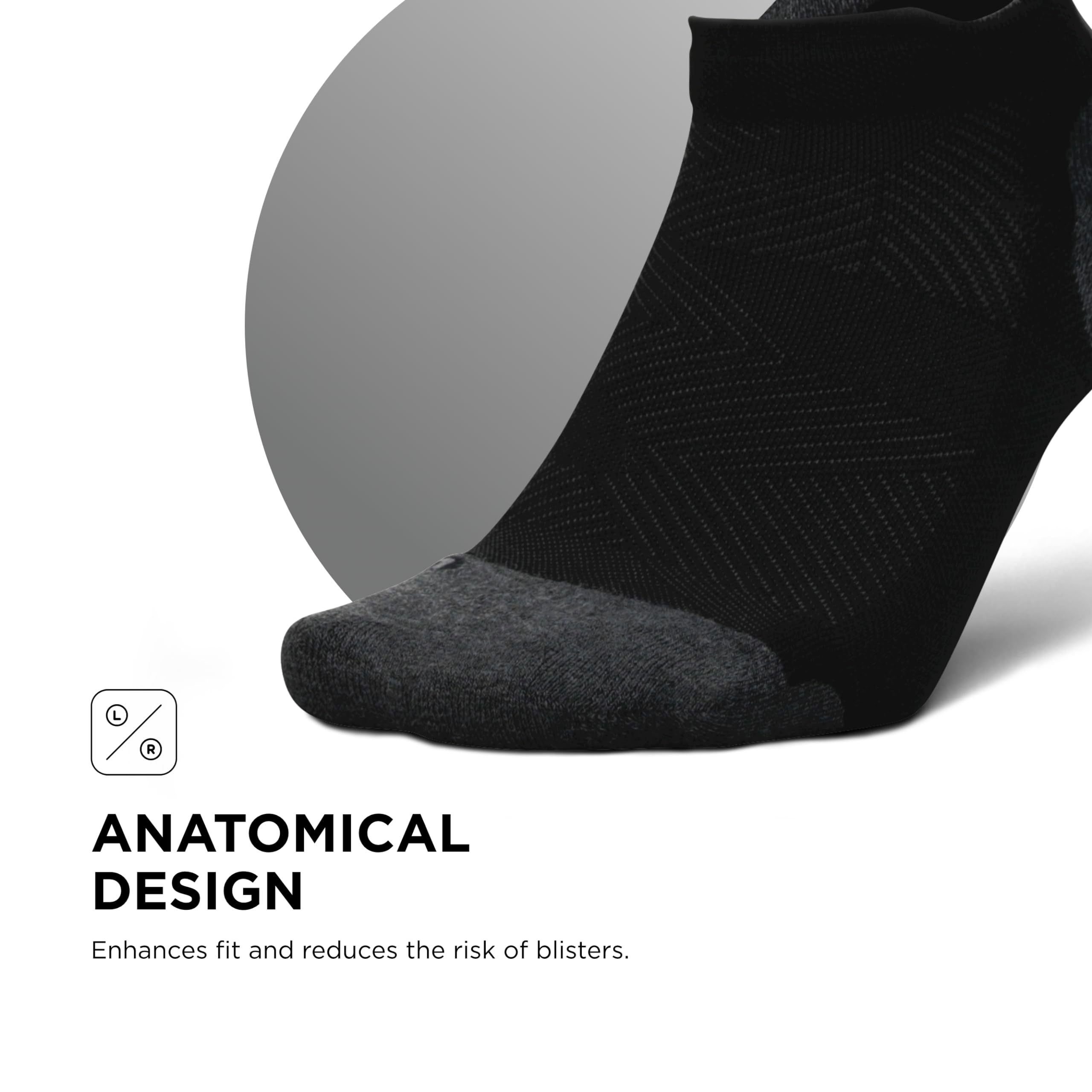 Feetures Elite Max Cushion No Show Tab Ankle Socks - High Performance Athletic Socks with Targeted Compression for Running, Hiking & Workouts - Breathable & Moisture Wicking - Black, XL (6 Pairs) - Perfect for Gym, Sports & Everyday Active Wear