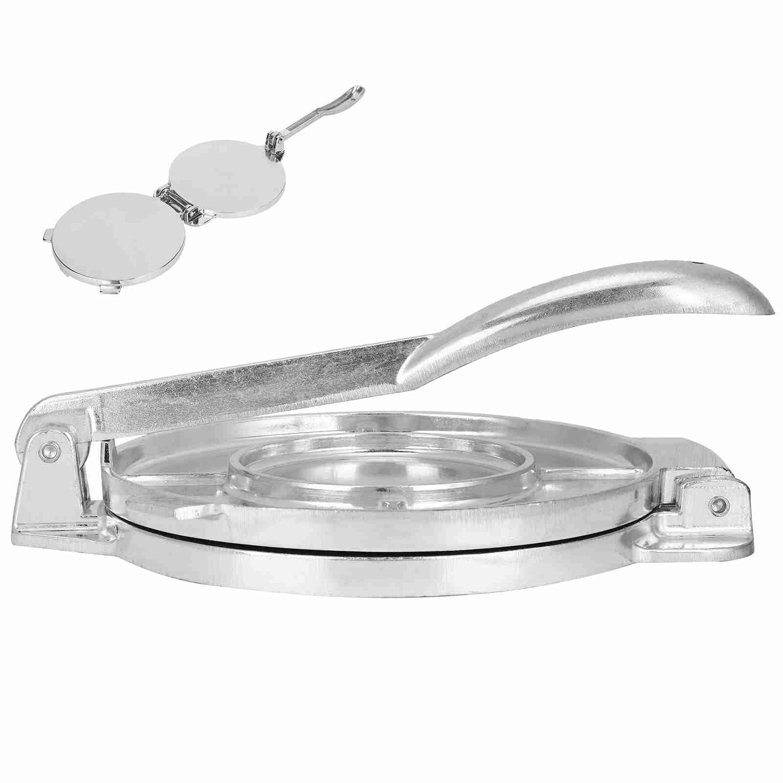 Premium Aluminum Alloy Tortilla Press - Foldable Dough Press for Homemade Tortillas, Flatbreads & Pastries | Heavy Duty Kitchen Bakeware for Mexican, Indian & Mediterranean Cuisine