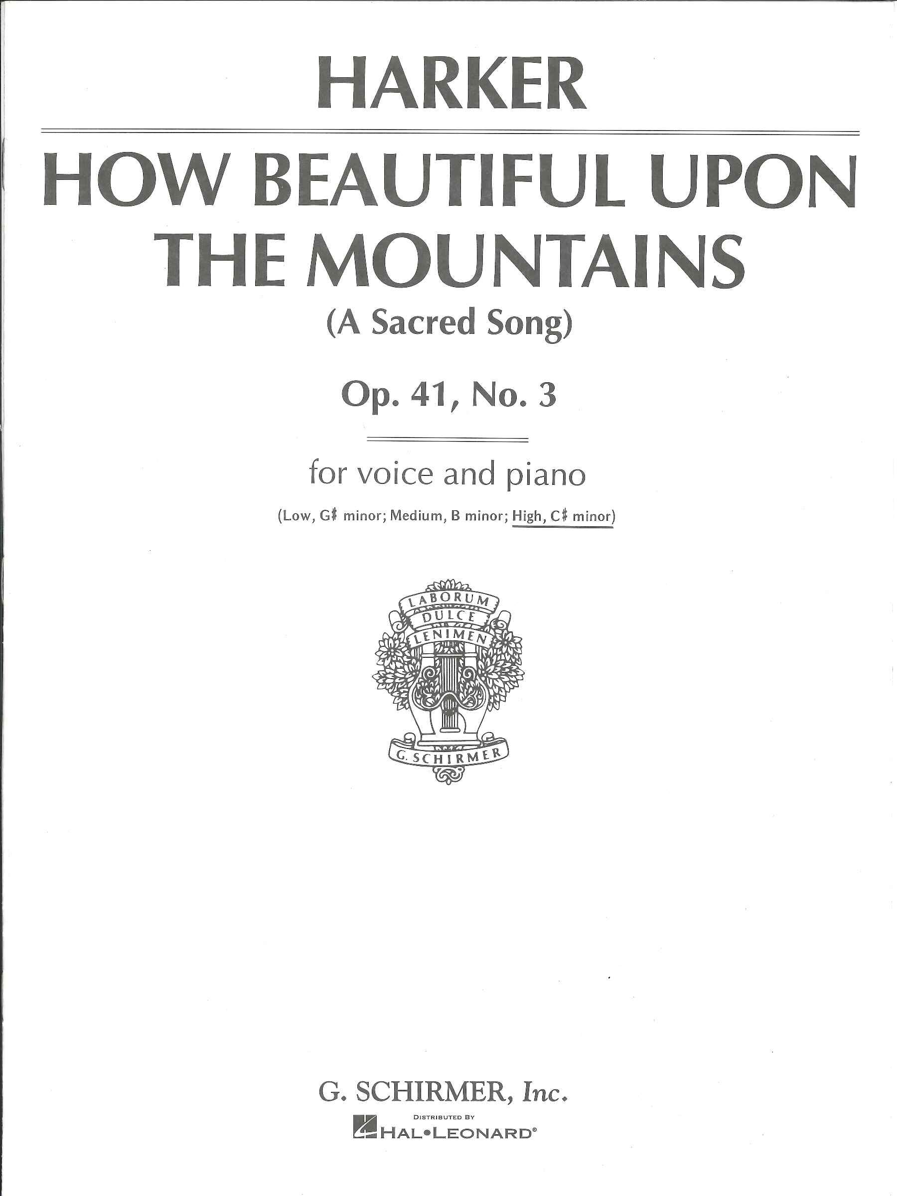 How Beautiful Upon the Mountains - Vocal Solo Sheet Music in High Key of C# Minor - Perfect for Church Performances, Solo Recitals & Worship Services