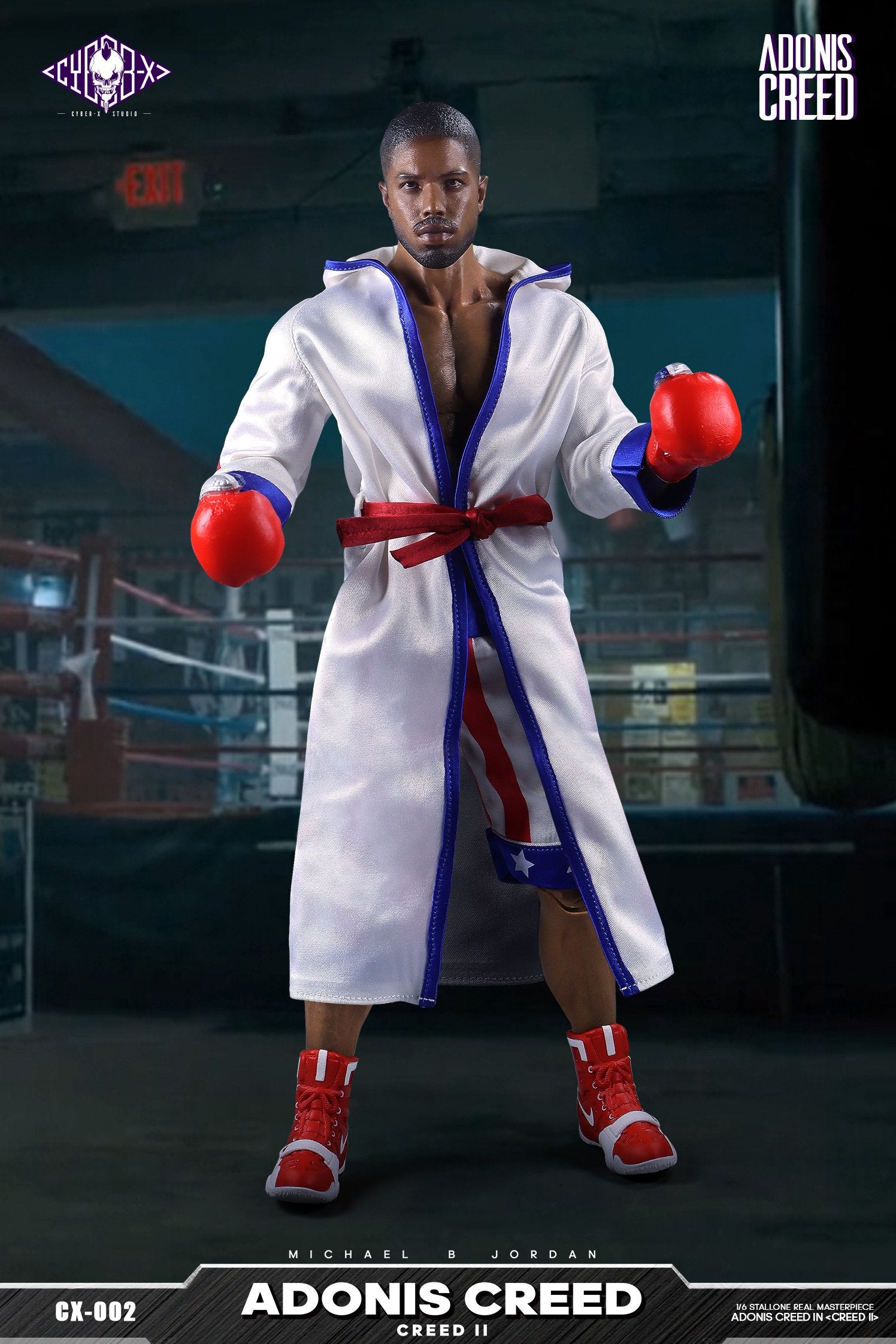 Cyber X Studio 1/6 Creed II Adonis Creed Sixth Scale Collectible Action Figure CX 002 - Perfect for Movie Fans, Boxing Enthusiasts & Collectors Display
