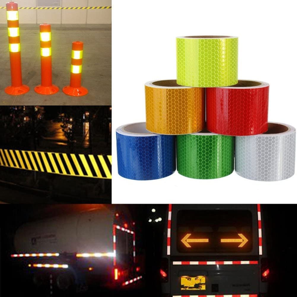 High Visibility Reflective Tape - Self-Adhesive Safety Warning Tape for Night Visibility, White Reflective Sticker for Bikes, Helmets, Bags & Outdoor Gear - Perfect for Running, Cycling & Emergency Safety