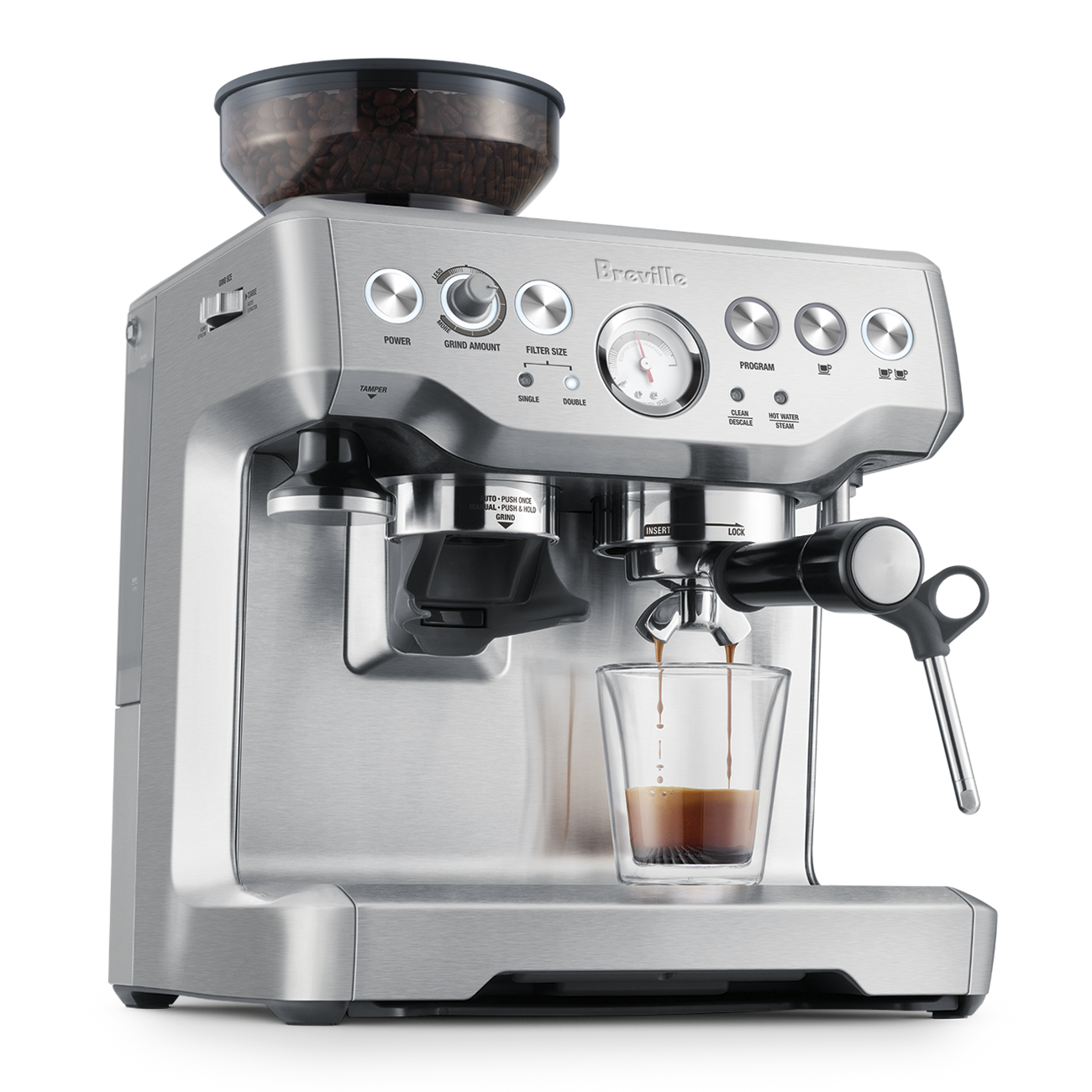 Breville Barista Express BES870XL Espresso Machine with Built-in Grinder - Professional Quality for Home Baristas, Perfect for Coffee Lovers & Entertaining Guests