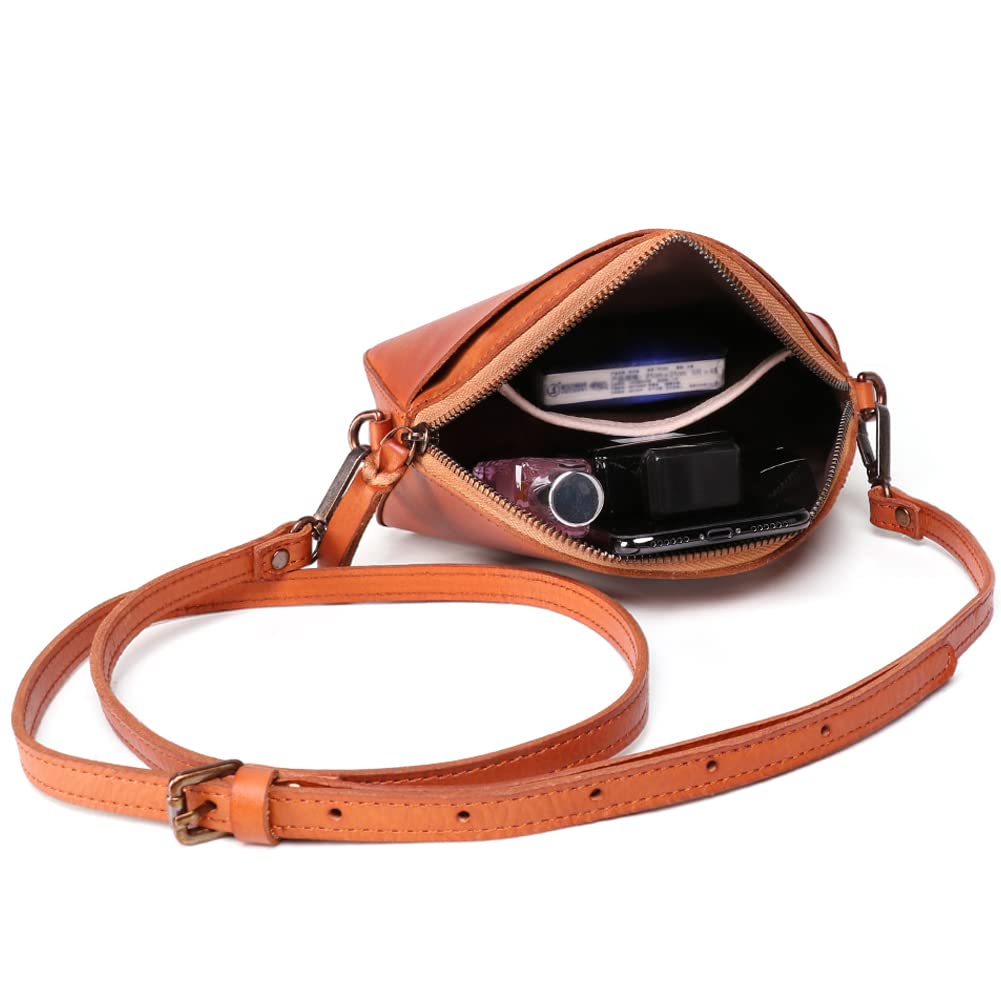 ROUROU Women's Genuine Leather Shoulder Bag - Stylish Tassel Crossbody Purse with Large Capacity, Retro Clutch Handbag for Work, Travel & Evening Out