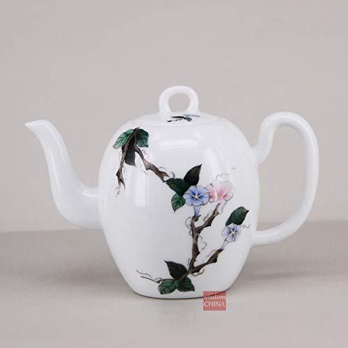 Hand Painted Jingdezhen Porcelain Tea Set - 1 Teapot & 4 Cups - Premium Chinese Overglaze Ceramic for Afternoon Tea & Gift Giving