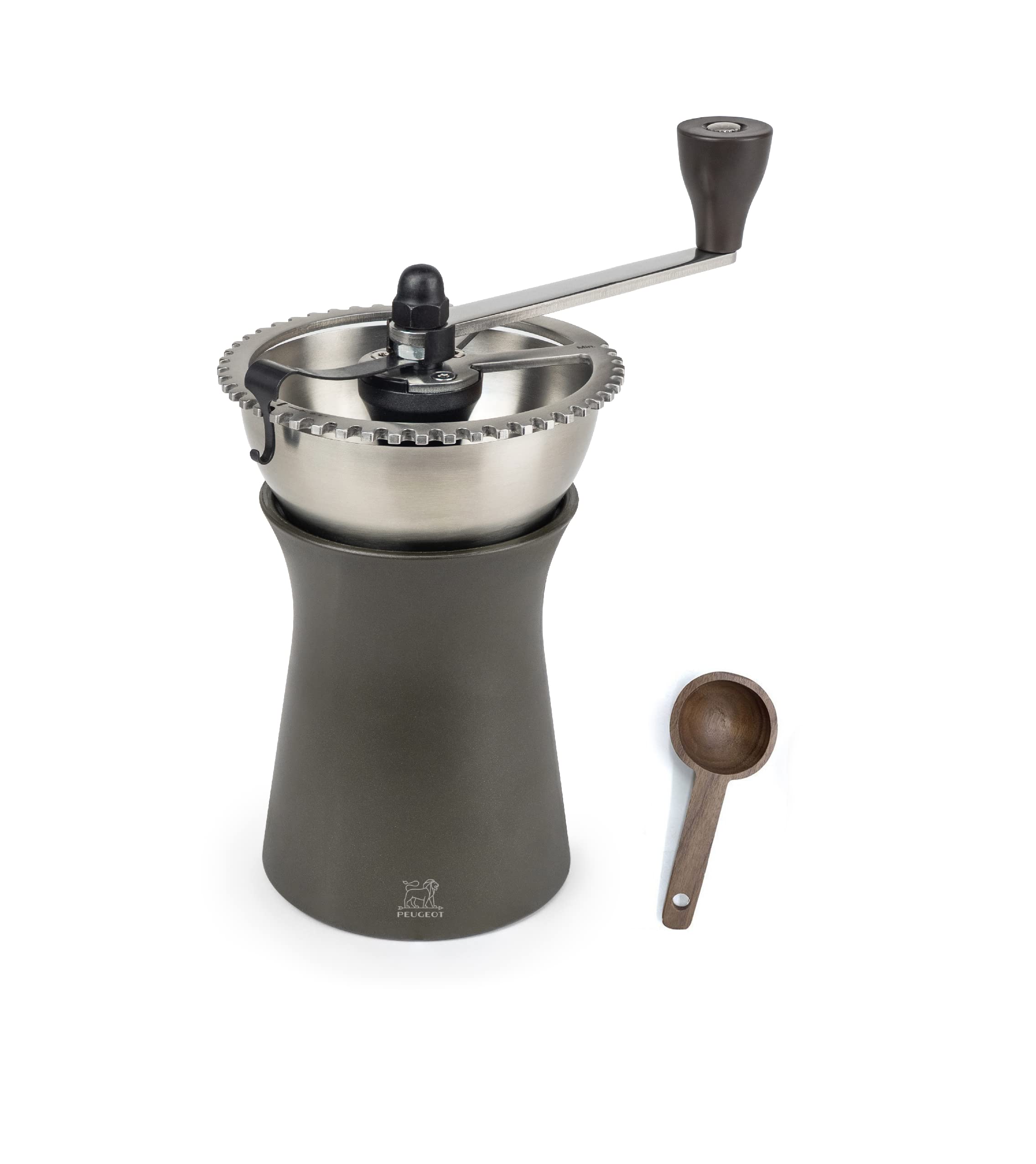 Peugeot KRONOS Premium Manual Coffee Grinder - 7.5 Inch Wooden Spice Mill with Scoop for Fresh Ground Coffee, Perfect for Home Brewing & Espresso Making