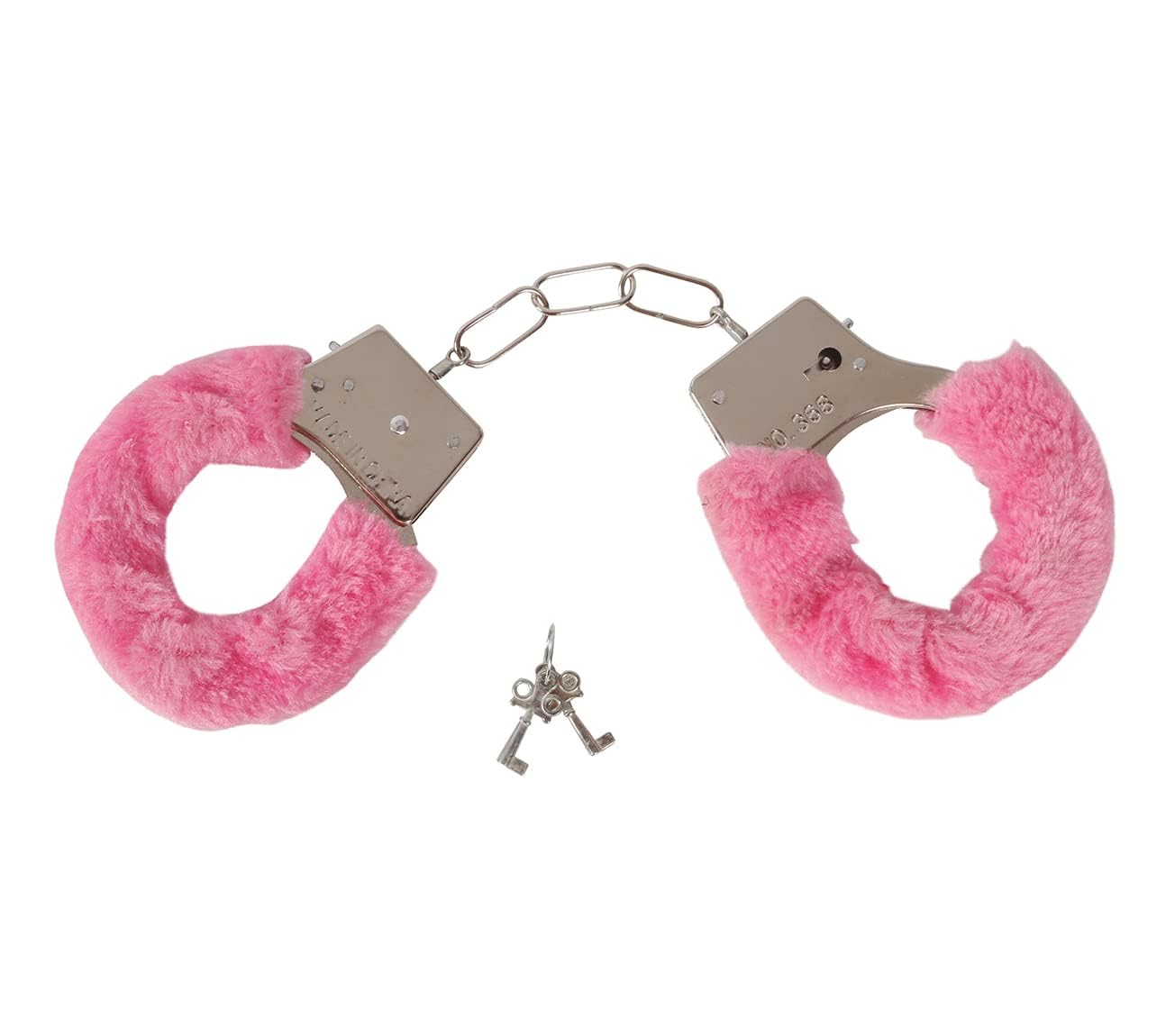 Guirca 17574 Pink Fuzzy Handcuffs with Keys - Fun Adult Role Play Accessory for Couples, Bachelorette Parties & Spicy Date Nights