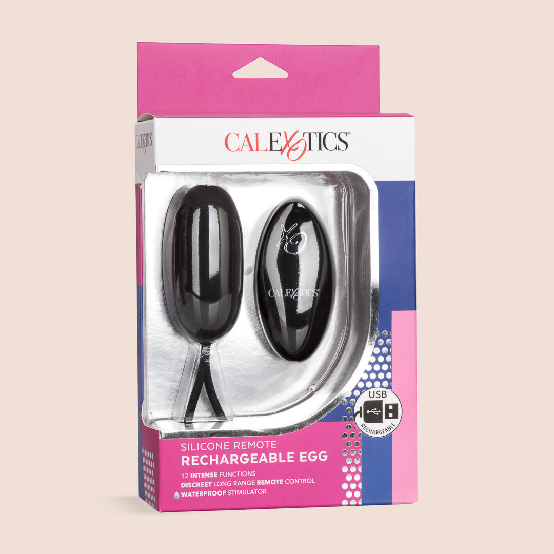 CalExotics Rechargeable Silicone Remote Control Egg Vibrator - Waterproof & Wireless for Hands-Free Pleasure - Perfect for Couples Play, Solo Use & Travel