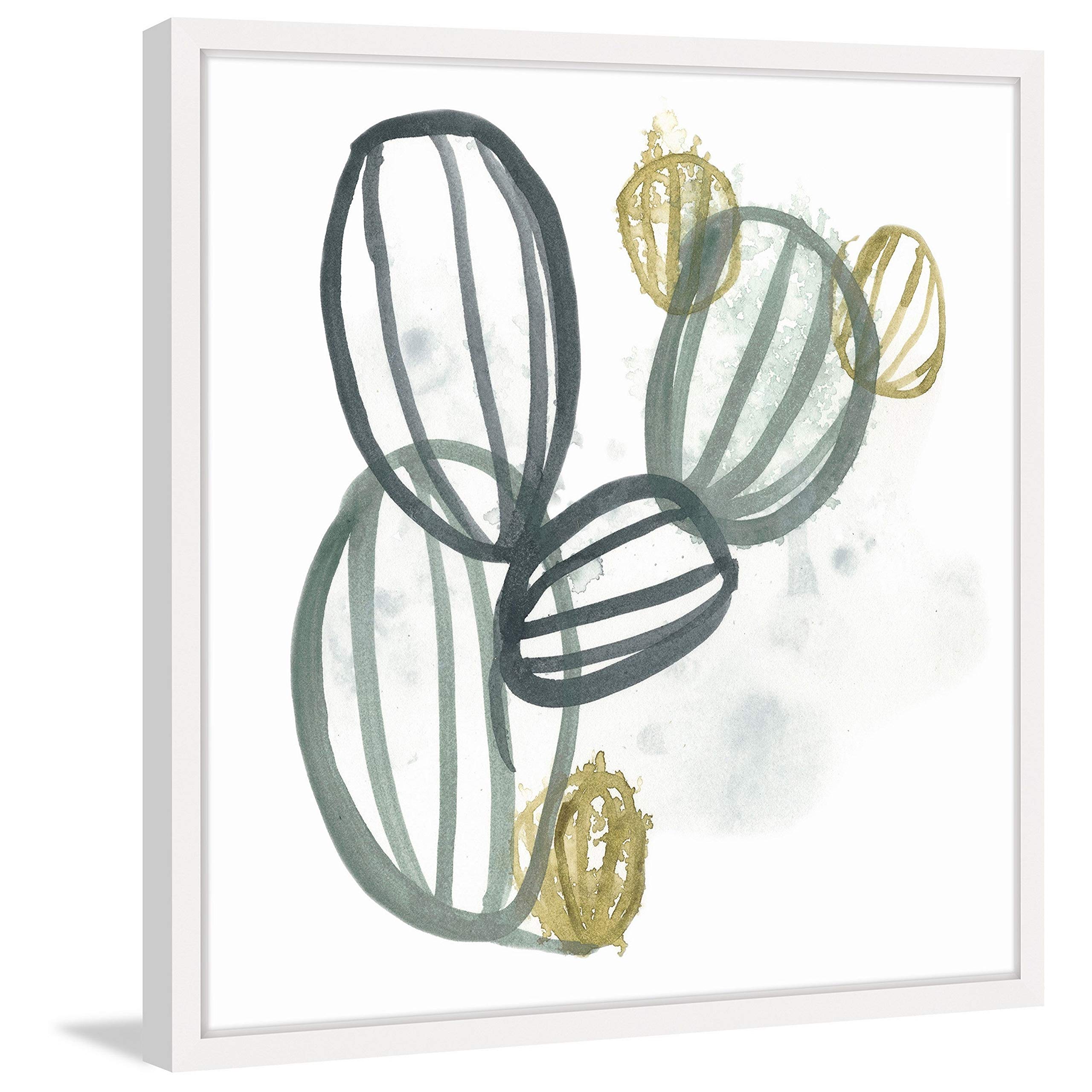 Handmade Abstract Sea Fan IV Framed Print 24x24 – Coastal Wall Art for Living Room, Bedroom & Office Decor | Marmont Hill