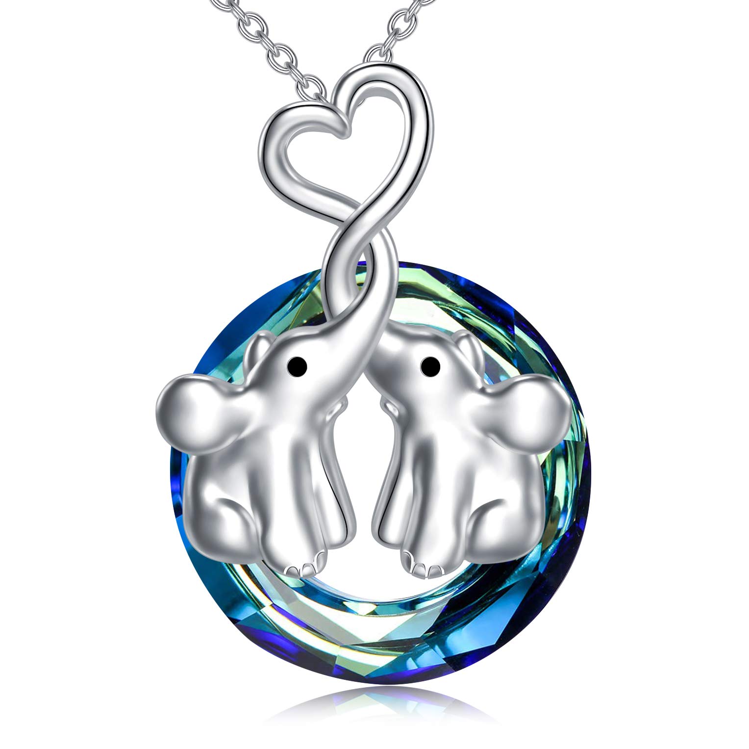 Sterling Silver Elephant Necklace for Women - Wedding, Anniversary & Birthday Gift for Her - Perfect for Wife, Girlfriend & Mom