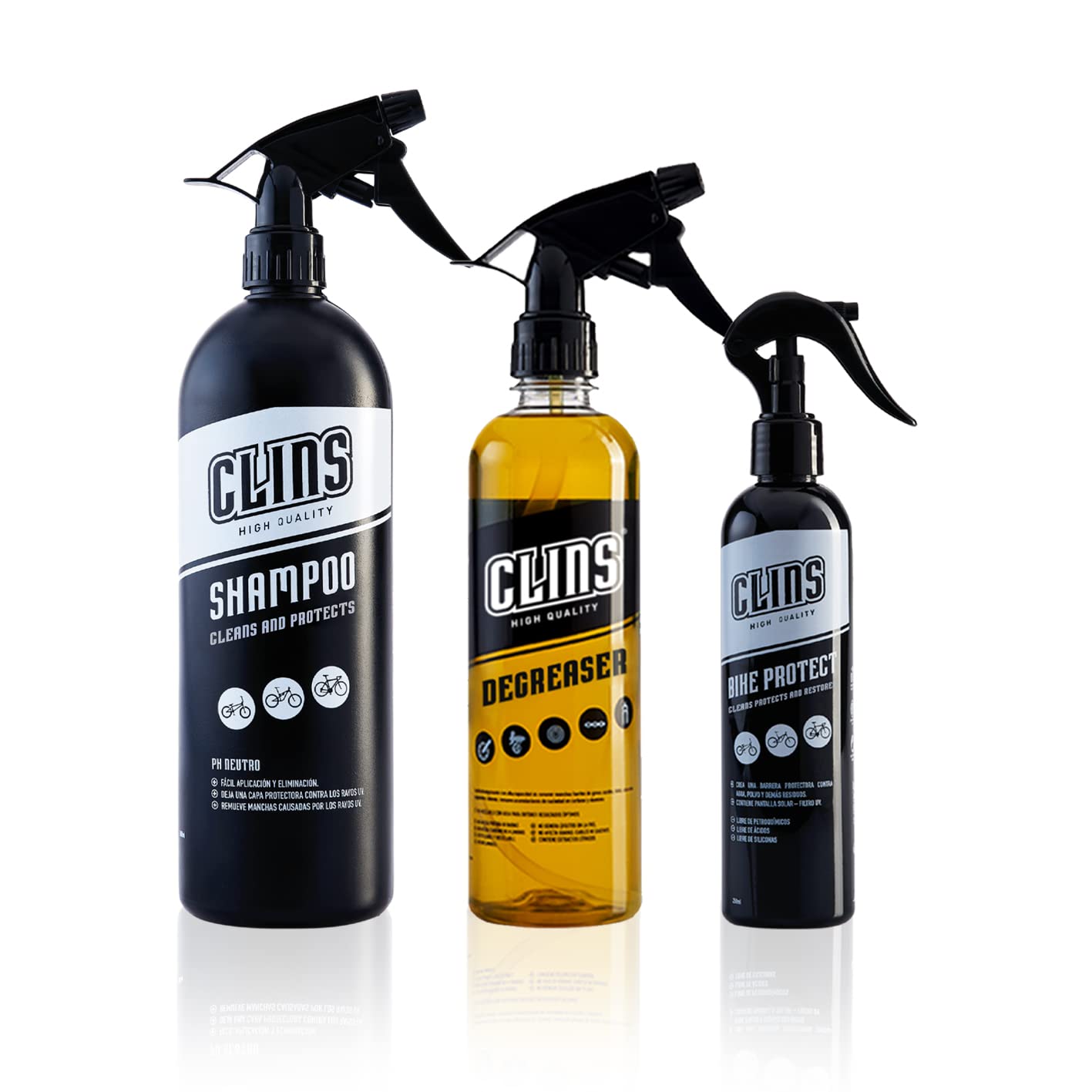 Premium Car & Bike Cleaning Kit - 3-in-1 Bundle (Shampoo, Degreaser, Protectant) for Auto Detailing, Motorcycle Care & Vehicle Maintenance