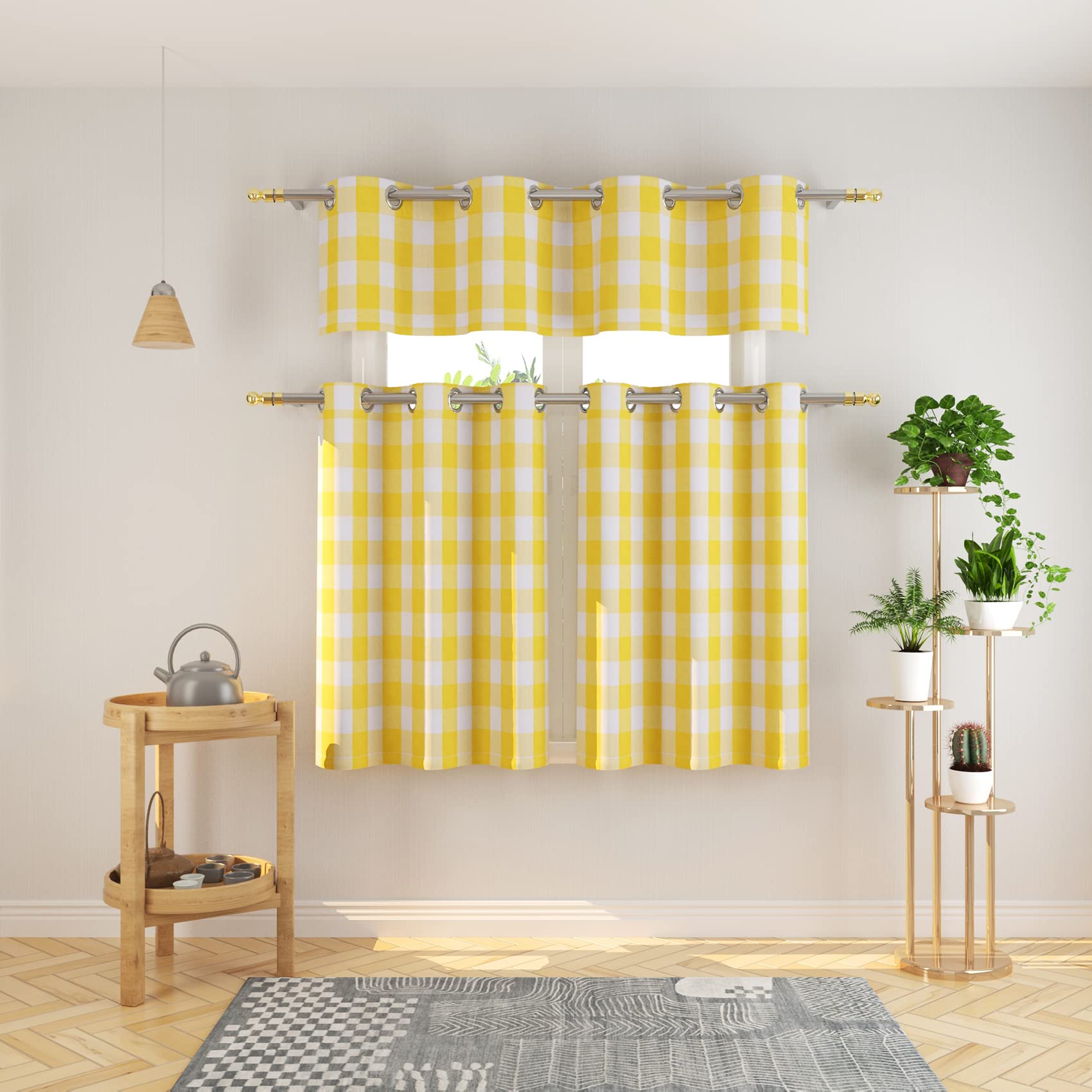 Buffalo Check Kitchen Curtains 30
