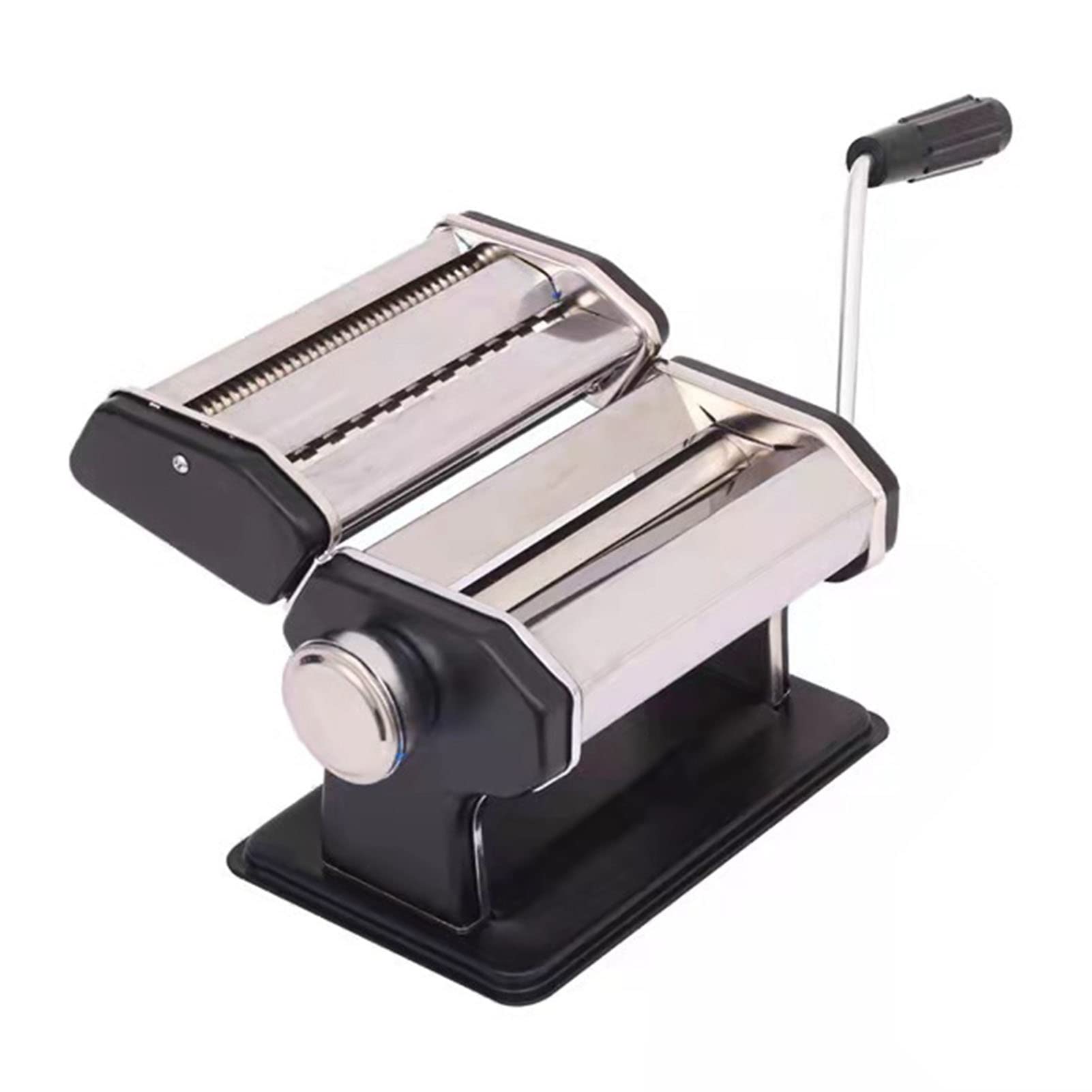 Stainless Steel Manual Pasta Maker Machine - Adjustable Thickness Noodle Press with 2 Cutter Heads & Washable Alloy Rollers - Perfect for Homemade Spaghetti, Fettuccini, Lasagna - Ideal for Italian Cooking, Family Meals & Restaurant Use