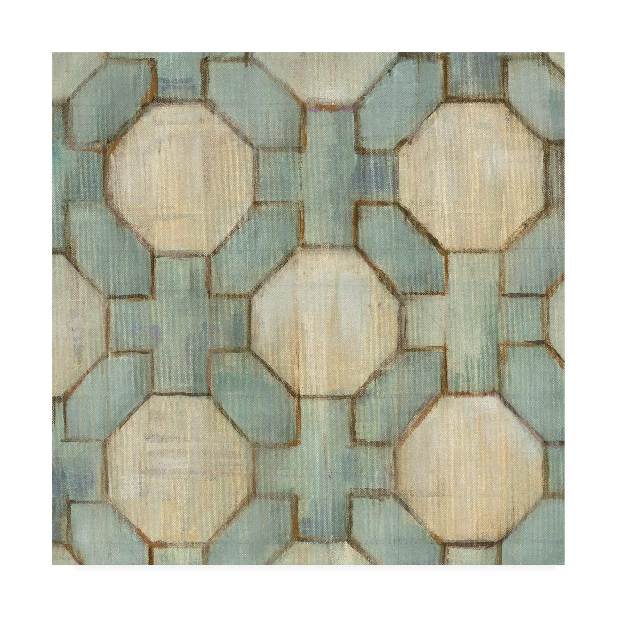 Danhui NAI Tile Element V - 18x18 Inch Modern Abstract Wall Art - Handmade Ceramic Tiles for Home Decor, Living Room, Bathroom & Kitchen Backsplash