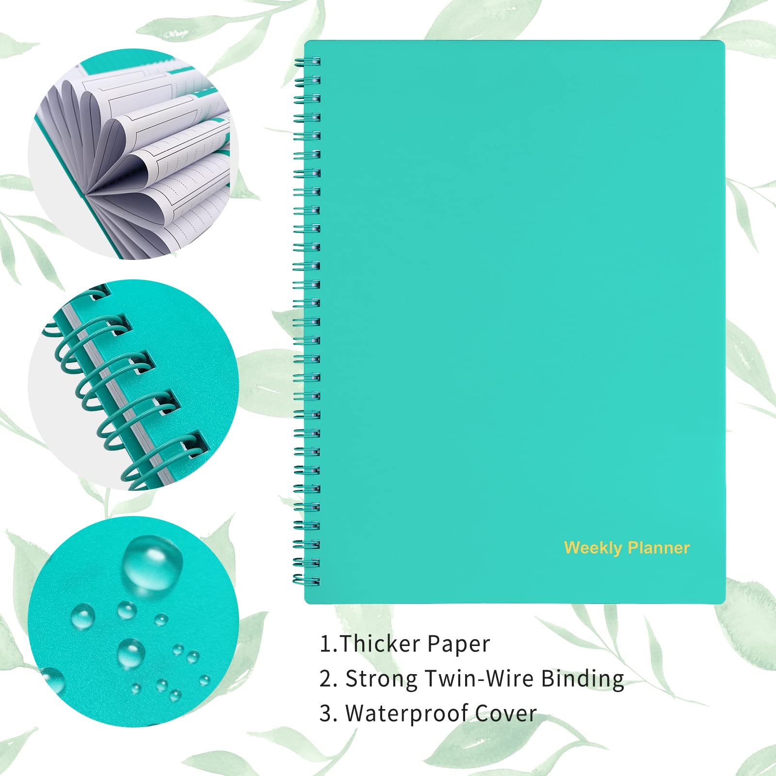 Cheneyboo Undated Weekly Planner - 52 Weeks To-Do List Notebook, 5.2