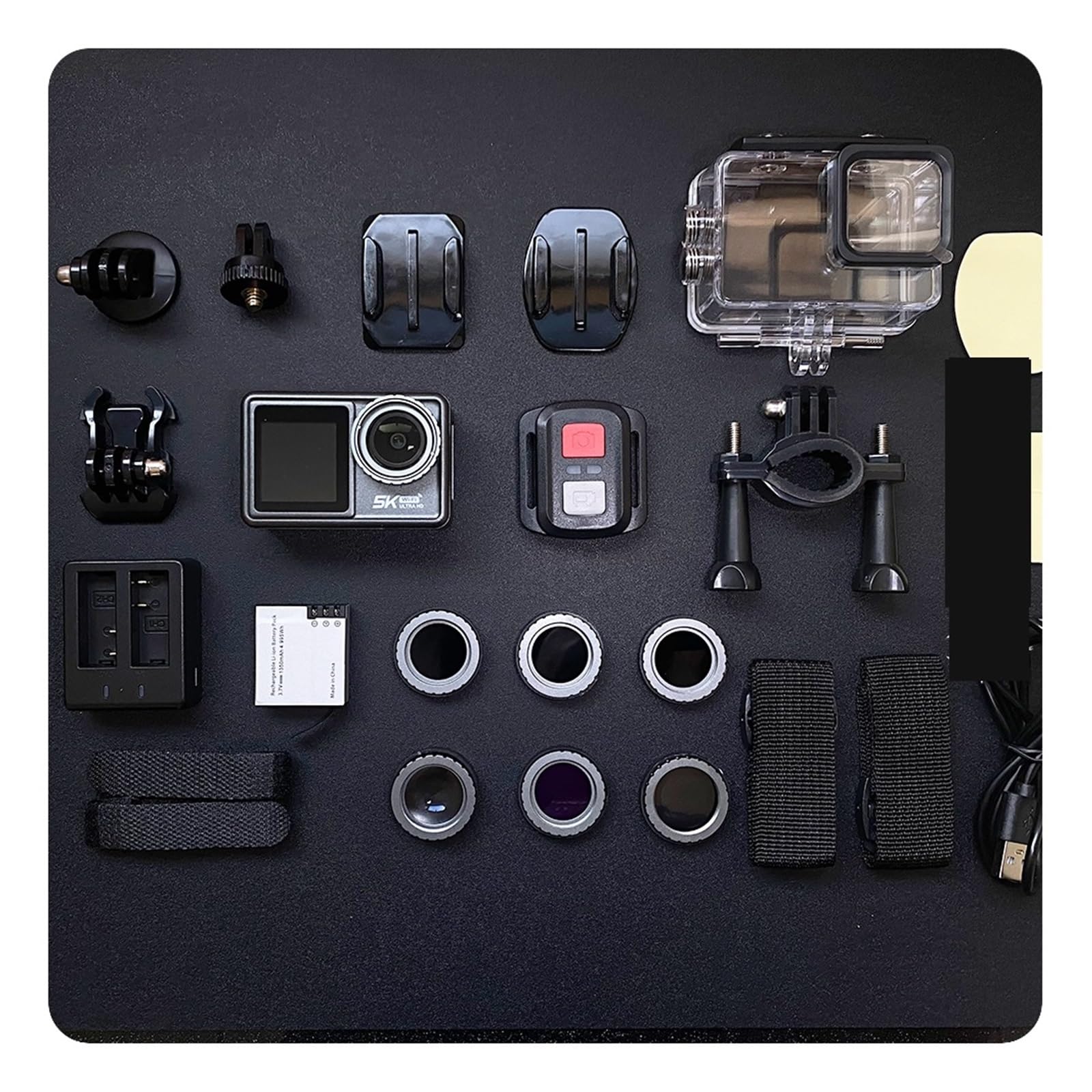 NMBHUS 5K Action Camera with 48MP Zoom, 1080P Webcam, WiFi & Remote - 32GB 4K 30FPS - Perfect for Vlogging, Sports & Outdoor Adventures