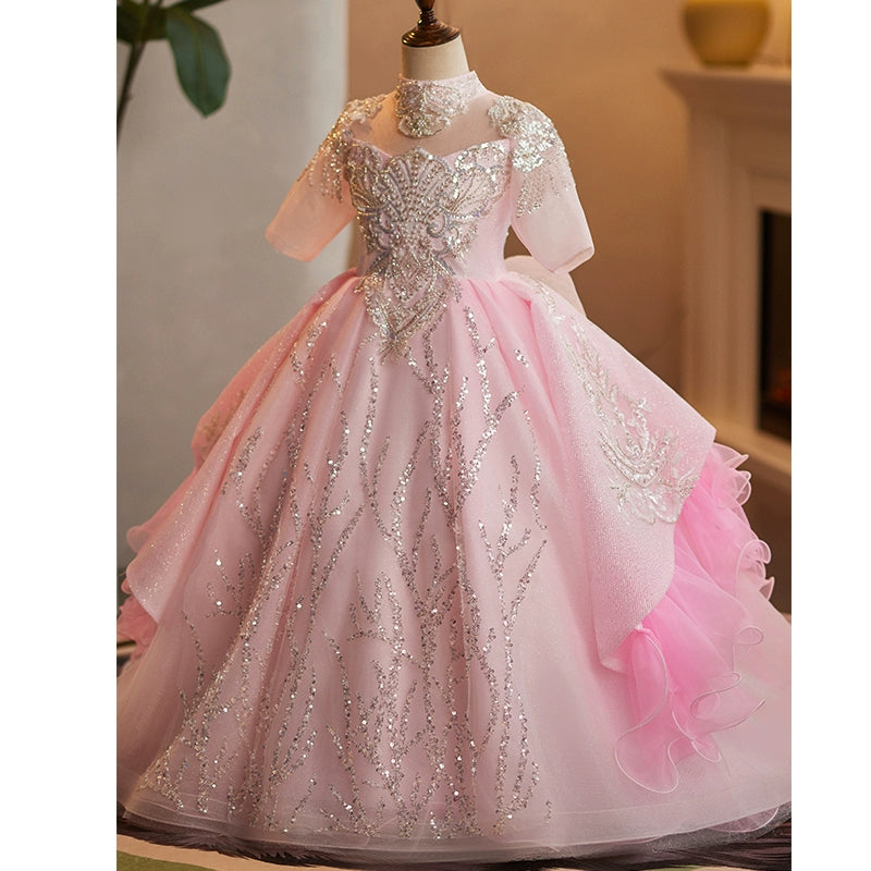 Sparkly Flower Girl Dress for Toddlers - Sequined Pageant & Birthday Princess Gown | Perfect for Weddings, Pageants & Special Occasions