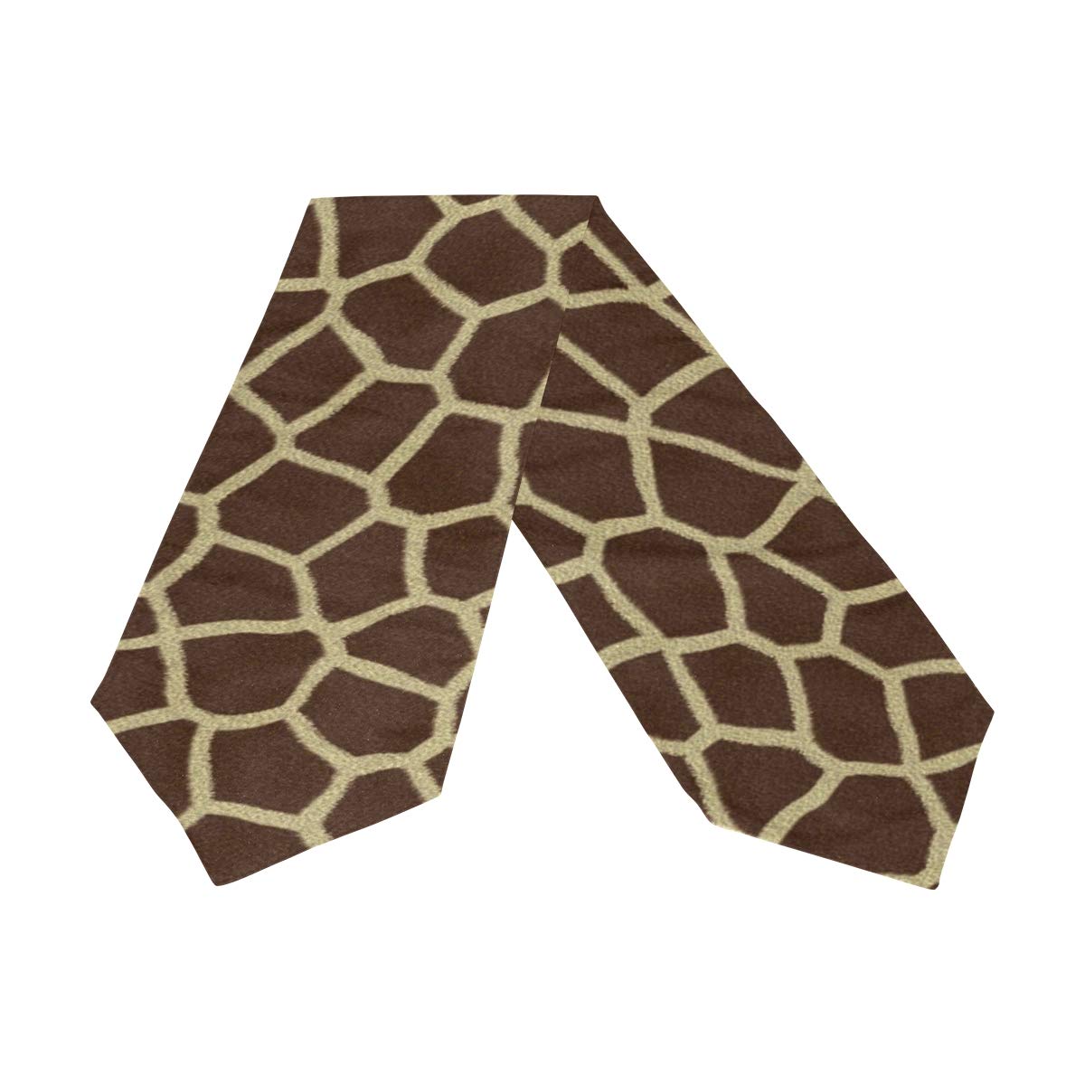 Senya 13 x 70 Inch Animal Print Giraffe Texture Fabric Table Runner & Place Mats - Elegant Dining Table Decor for Kitchen, Wedding, Party & Holiday Celebrations
