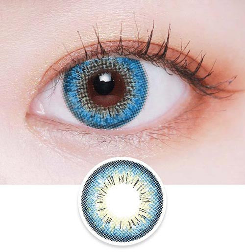 Vanity Blue Monthly Contact Lenses (1 Pair) - Buy 1 Get 1 Free - 3 Month Supply - 13.4mm G.DIA - Limited Discontinuation Sale (Expires Jan 2025) - Perfect for Daily Wear & Special Occasions