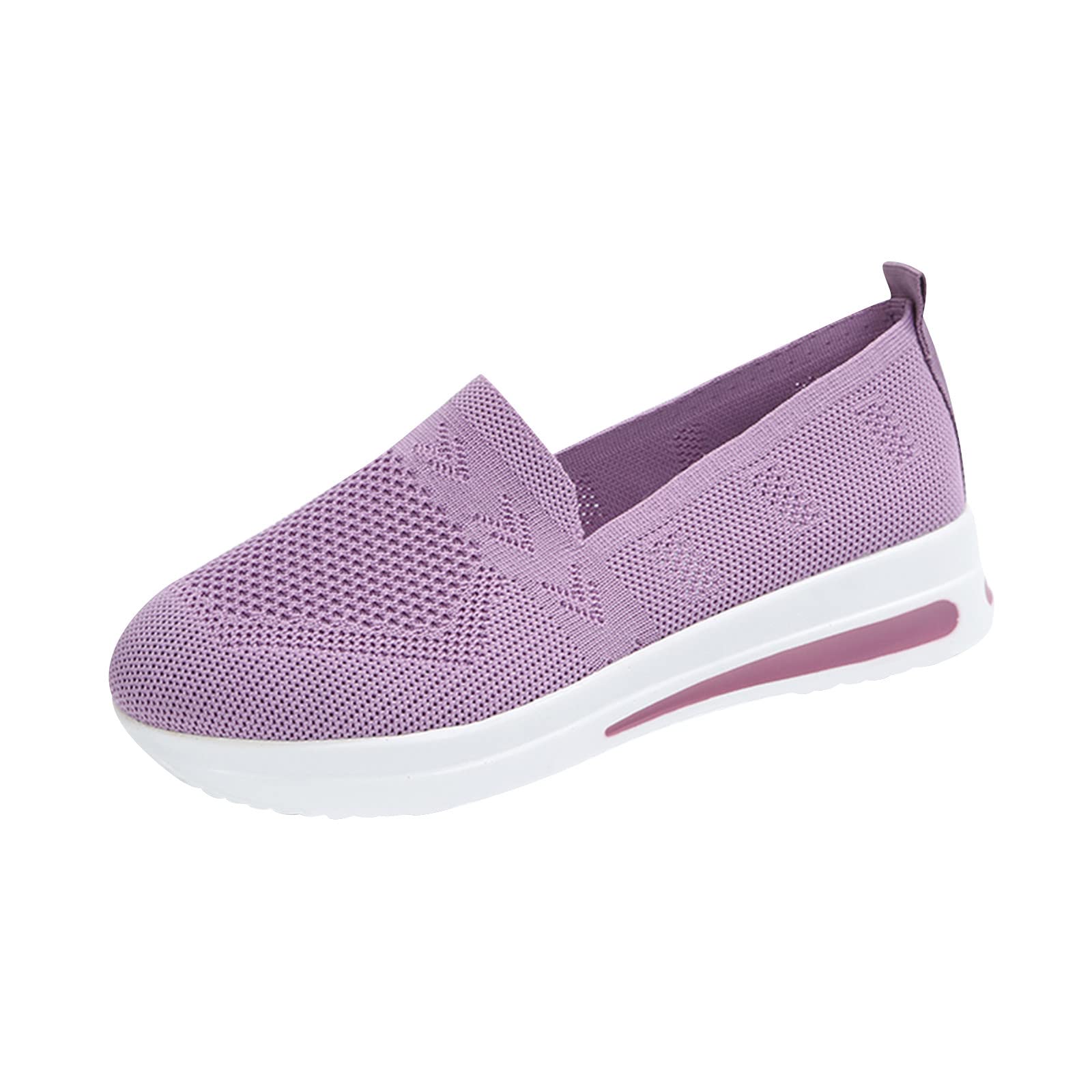 White Platform Sneakers for Women - Breathable Non-Slip Running Shoes | Lightweight Comfortable Lace-Up Walking & Tennis Shoes | Perfect for Gym, Workout & Casual Wear