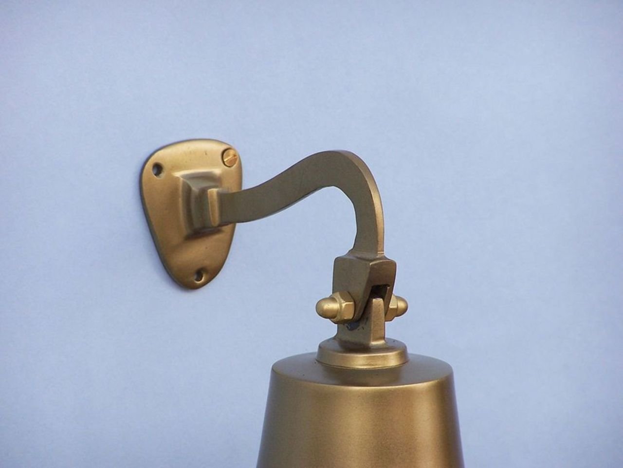 Antique Brass Hanging Ship's Bell - 11