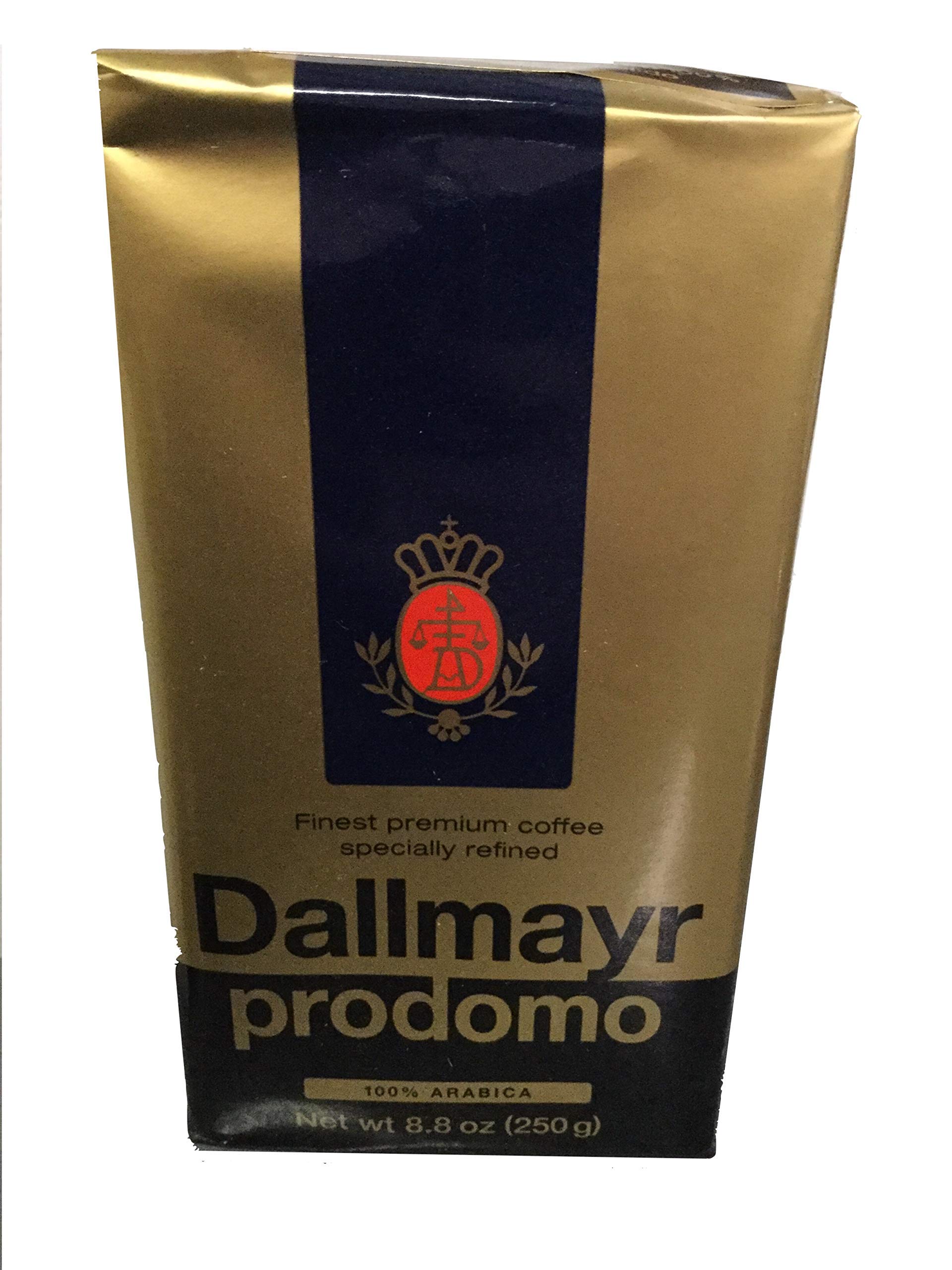 WKINC Dallmayr Prodomo Ground Coffee, 8.8 Ounce (250g) - Pack of 12 | Premium German Coffee for Home, Office & Restaurants | Rich Aroma & Smooth Taste