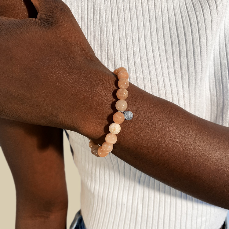 Sunstone Healing Crystal Bracelet for Women - Natural Gemstone Jewelry for Energy, Positivity & Chakra Balancing | Perfect for Meditation, Yoga & Spiritual Gifts