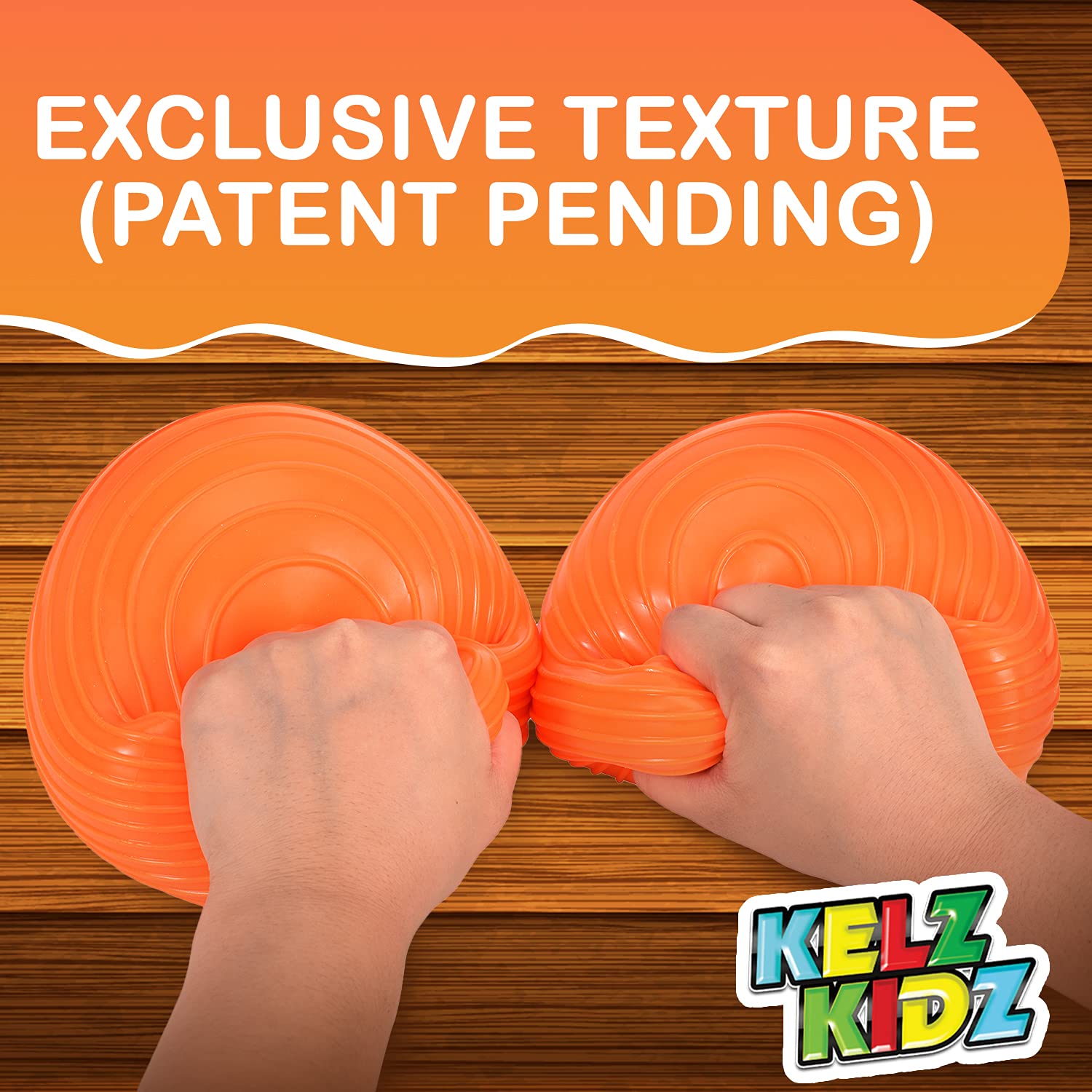 KELZ KIDZ® TEXTURODOS® Giant Textured Squishy Stress Ball - Sensory Fidget Toy for Kids & Adults with Anxiety Relief, Therapy Needs - Perfect Gift for Squishy Lovers (Great for Home, Office & Classroom Use)