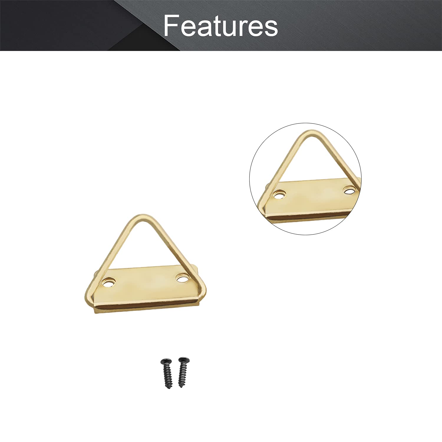 Gold Tone Picture Frame Buckles 30PCS Kit for Home Photo Hanging & Decor