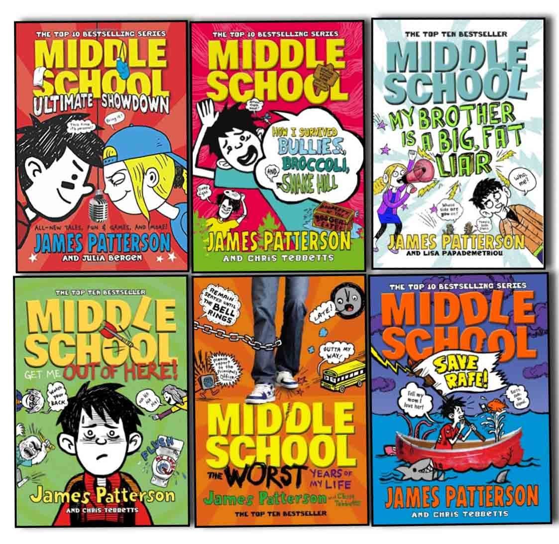 Patterson James Middle School 6 Books Collection Pack Set - Complete Book Series for Teens & Young Readers - Perfect for Classroom, Homeschooling & Summer Reading