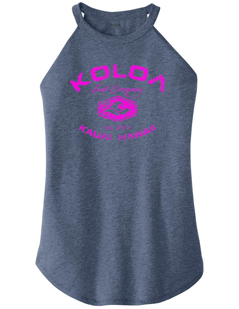 Koloa Surf Ladies Vintage Arch Perfect Blend Rocker Tank - Women's Casual & Beachwear Tops Sizes XS-4XL for Surfing, Yoga & Summer Outfits