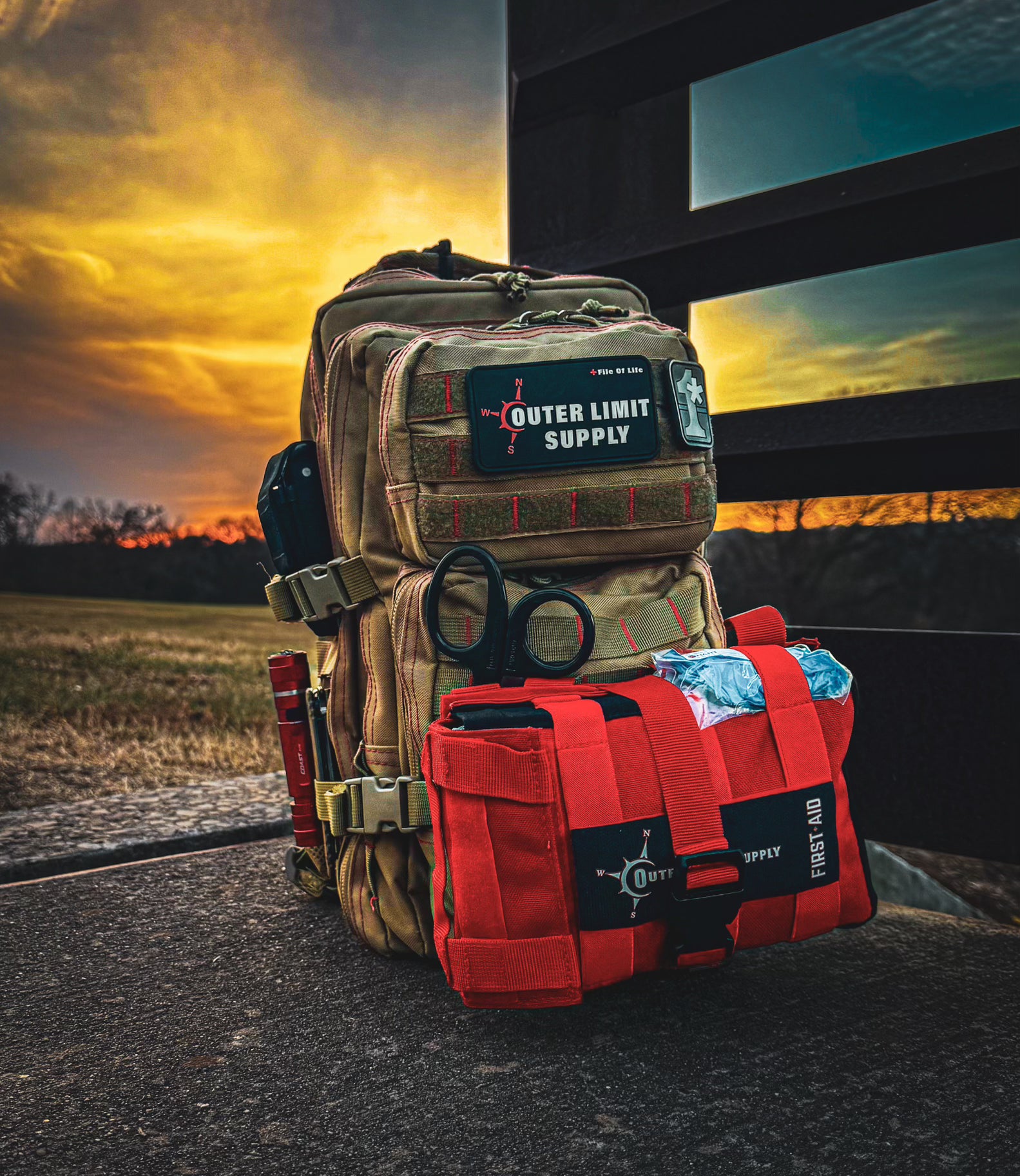 Tactical Backpack with IFAK Solo Combo - Durable Military Rucksack for Emergency First Aid & Outdoor Survival - Perfect for Hiking, Camping, and Adventure Travel