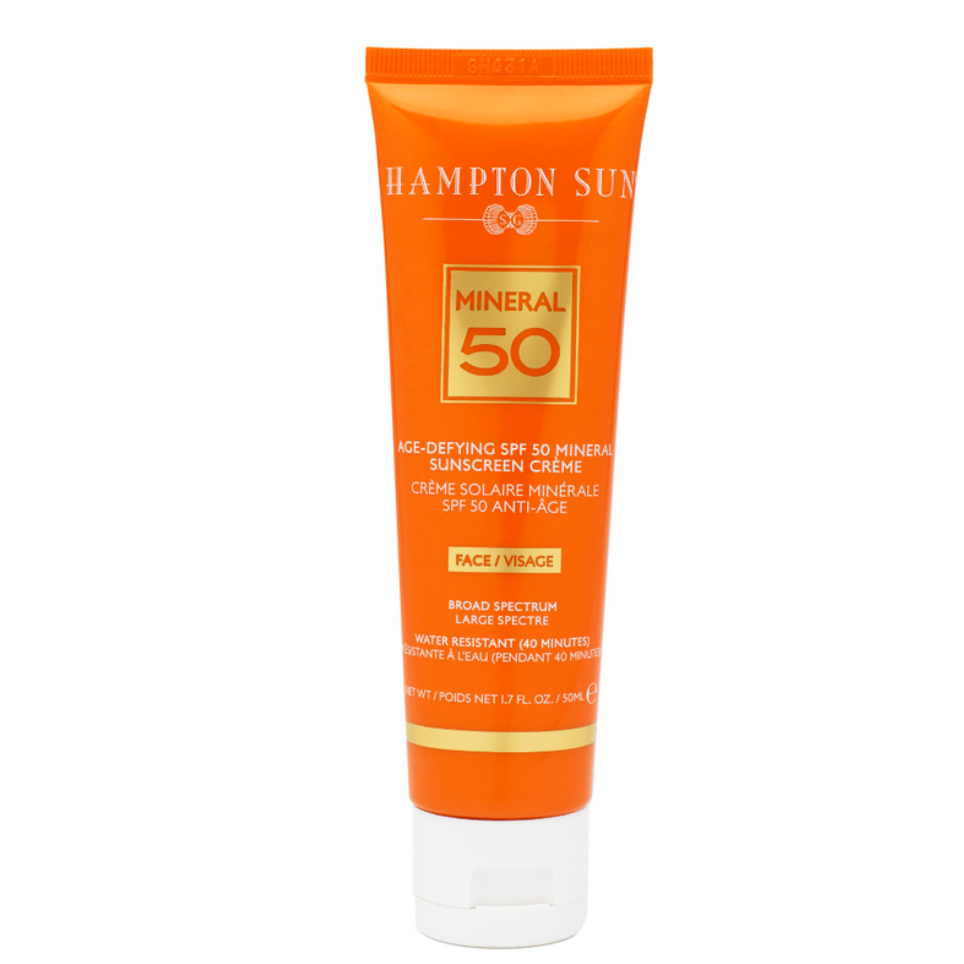 SPF 50 Age Defying Mineral Face Cream - 1.7 oz | Natural Sun Protection & Anti-Aging Moisturizer for Daily Skincare Routine