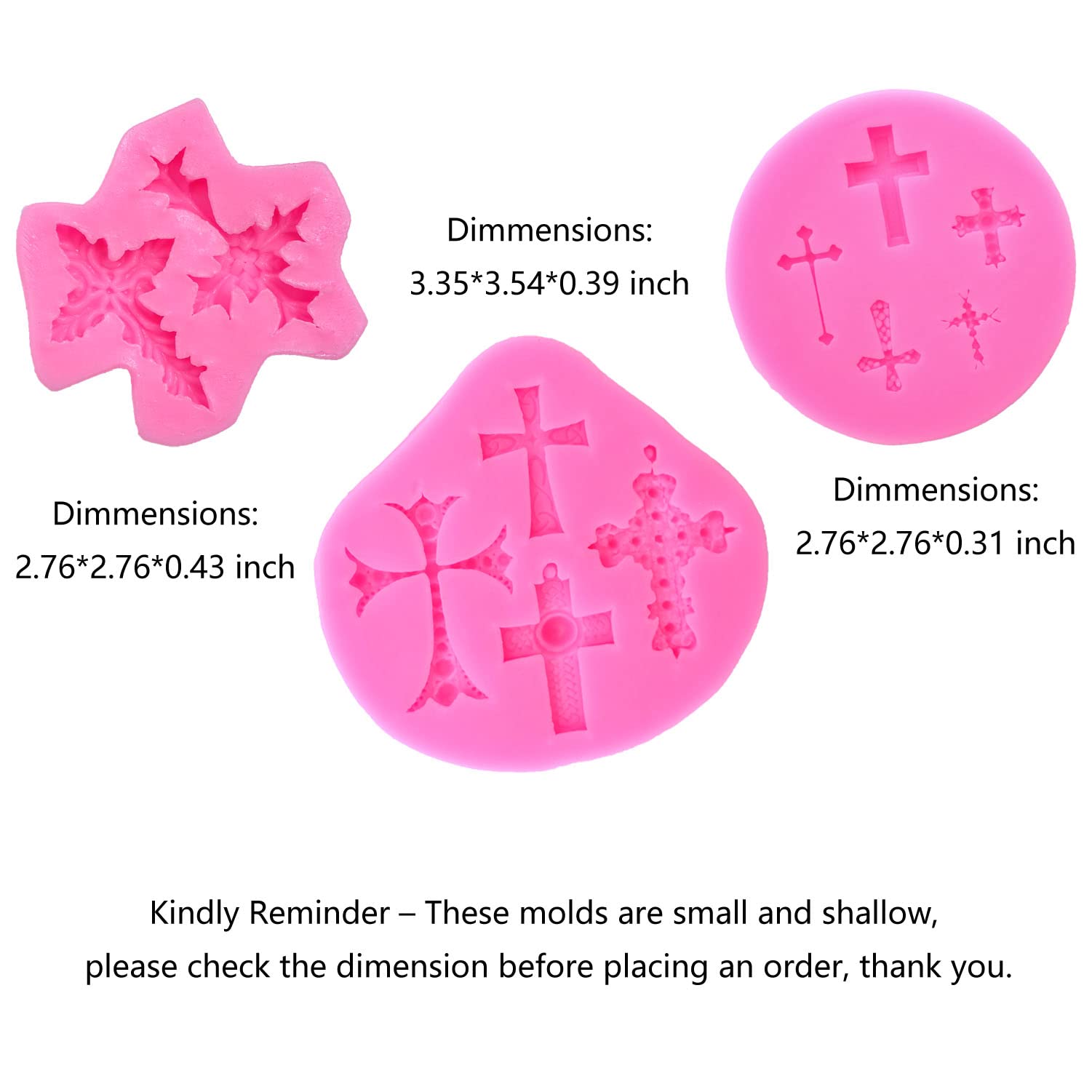Baptism Cross Silicone Cake Mold - Reusable Baking Decorations for Baptism Cakes, Christening Parties & Baby Showers - Perfect for Religious Celebrations and Special Occasions