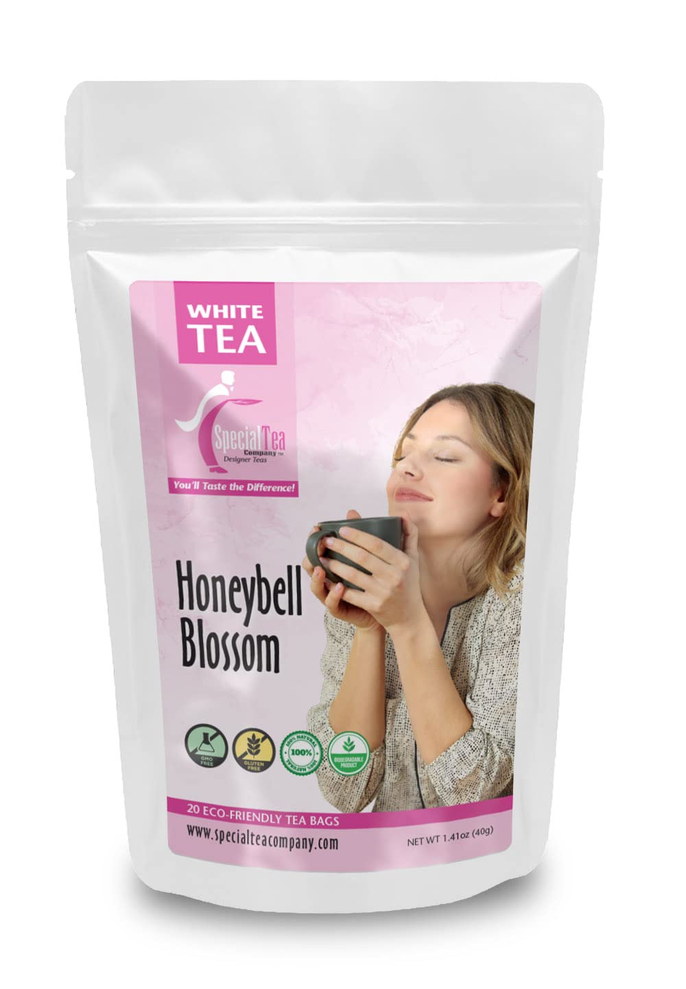 Organic Honeybell Blossom White Tea - 20 Premium Tea Bags | Delicate Citrus Flavor | Perfect for Relaxation & Afternoon Tea Time