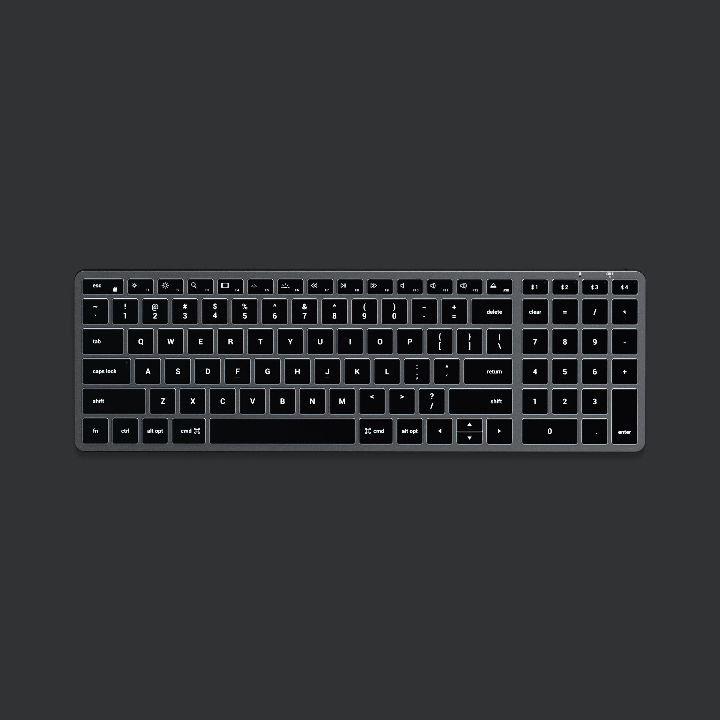 Satechi Slim X2 Bluetooth Backlit Keyboard - Wireless Keyboard for Mac, iPad, iPhone | Ergonomic Design for Home Office, Gaming & Travel Use