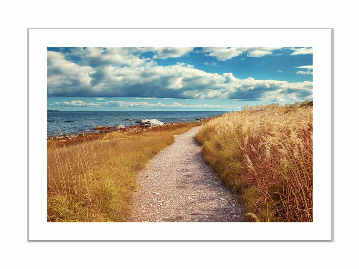 Beach Path Framed Print - Coastal Wall Art Decor for Living Room, Bedroom & Office - Perfect for Beach House, Vacation Home & Seaside Themed Spaces