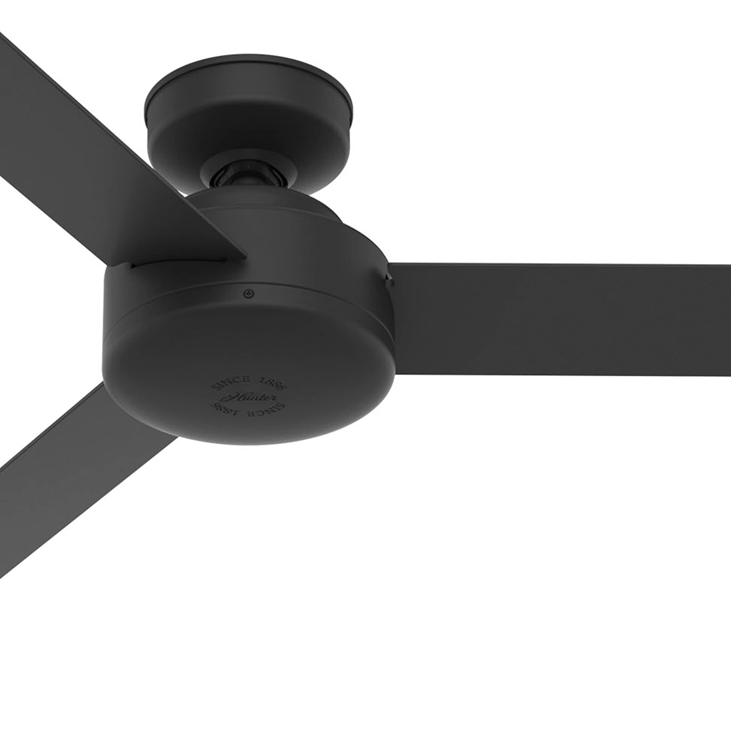 Hunter Fan 52 Inch Modern Matte Black Ceiling Fan with 3 Blades - Indoor Use, Quiet Operation, Energy Efficient (Renewed) - Perfect for Living Room, Bedroom, or Office Cooling
