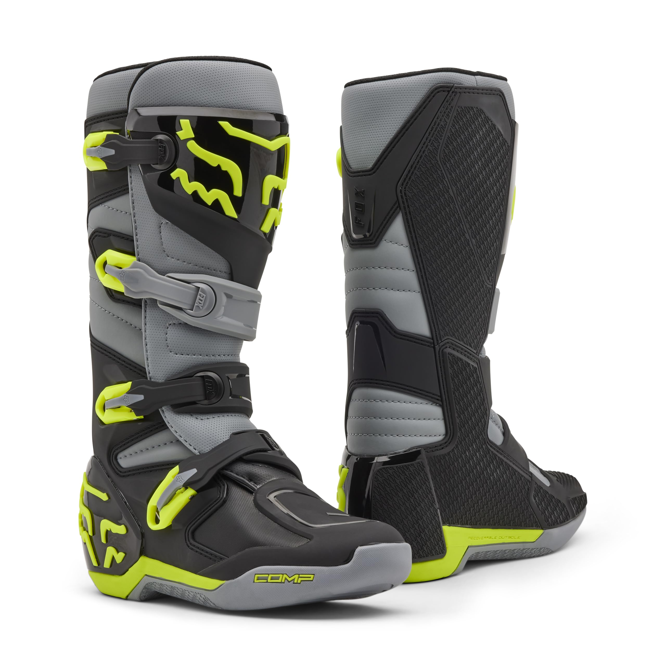 Fox Racing Comp Motocross Dirt Bike Boots - Men's MX Motorcycle Riding Shoes for Off-Road Racing & Trail Riding - Durable Protective Footwear for Motocross, Enduro & ATV Adventures
