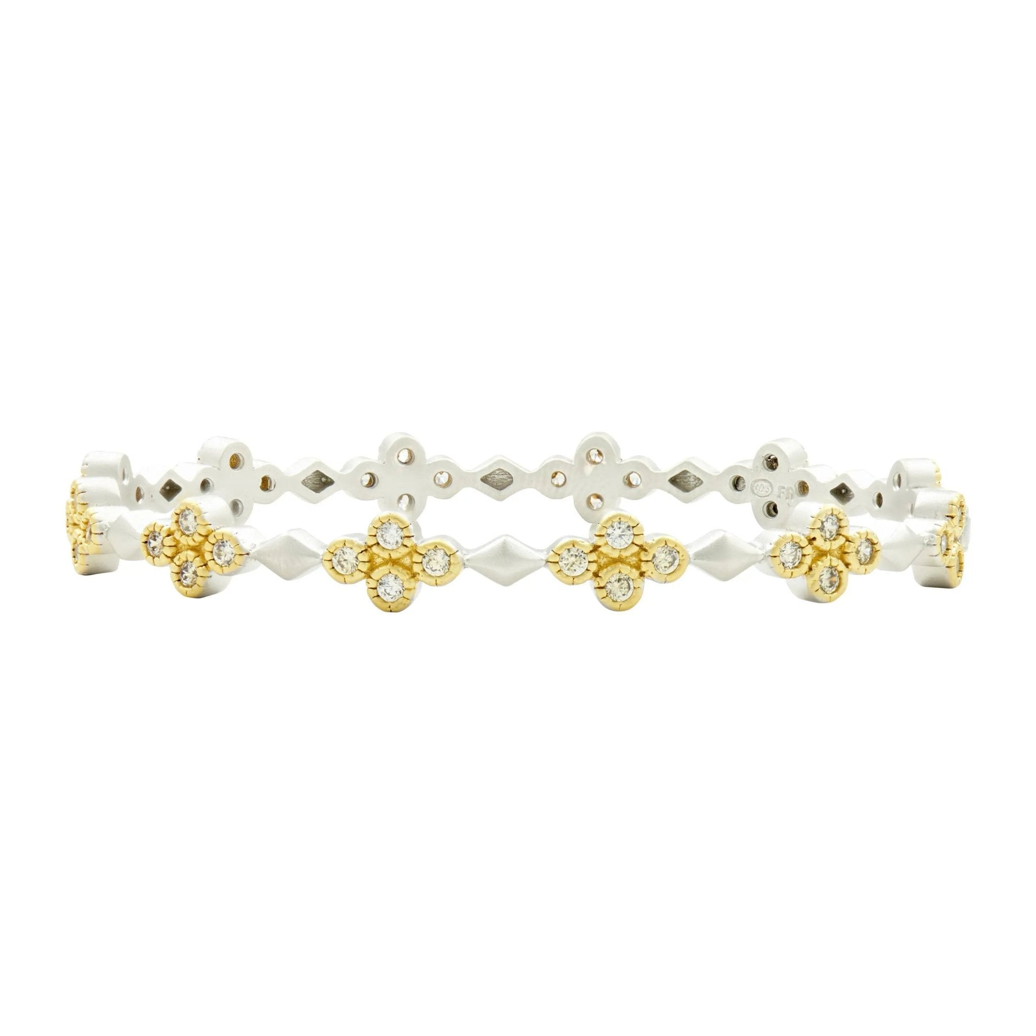 Fleur Bloom Delicate Hinge Bangle Bracelet - Dainty Floral Adjustable Bangle for Women - Perfect for Weddings, Date Nights & Everyday Elegance