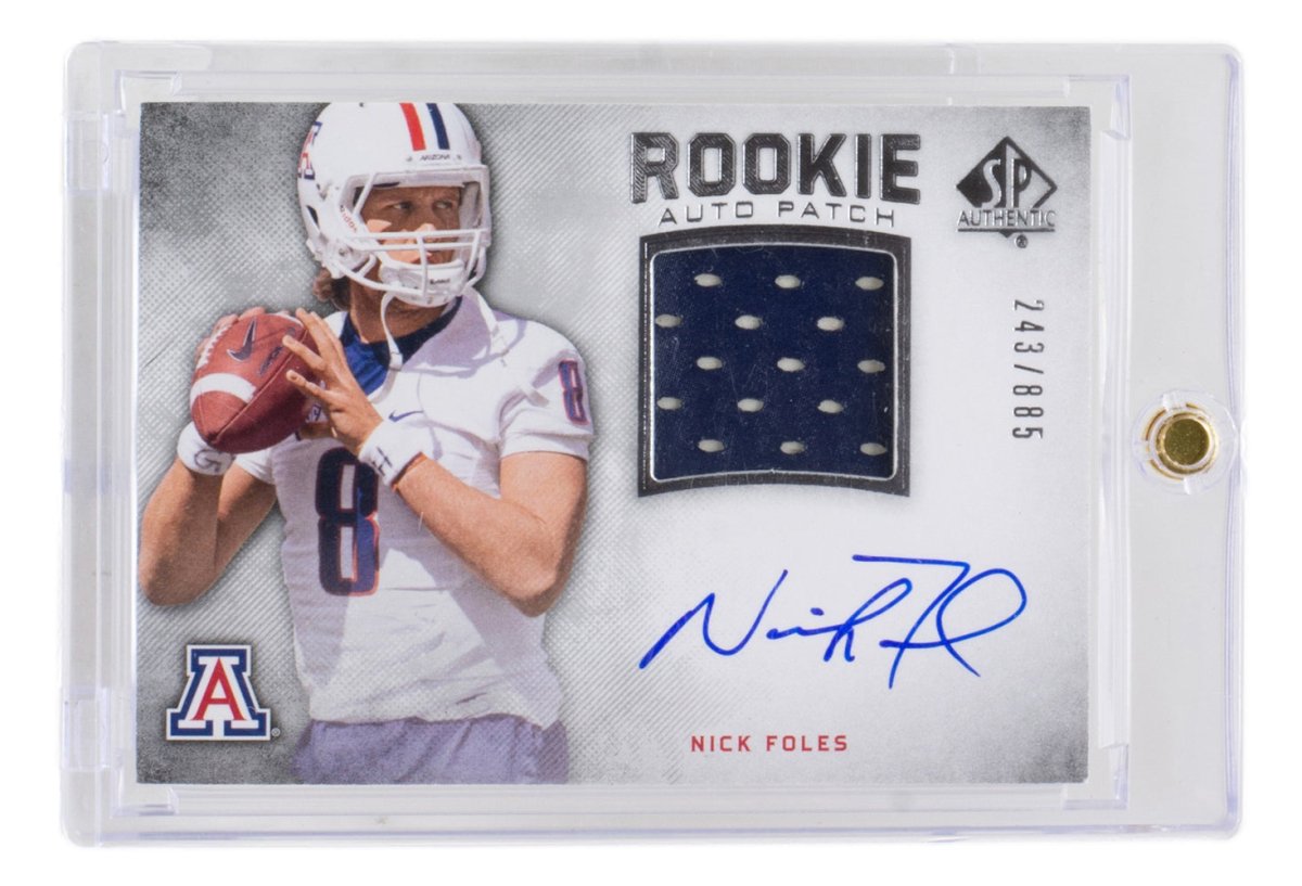 Nick Foles Autographed 2012 Upper Deck Rookie Patch Card #253 243/885 PSA Graded - Perfect for NFL Eagles Fans, Sports Memorabilia Collectors & Investment Pieces