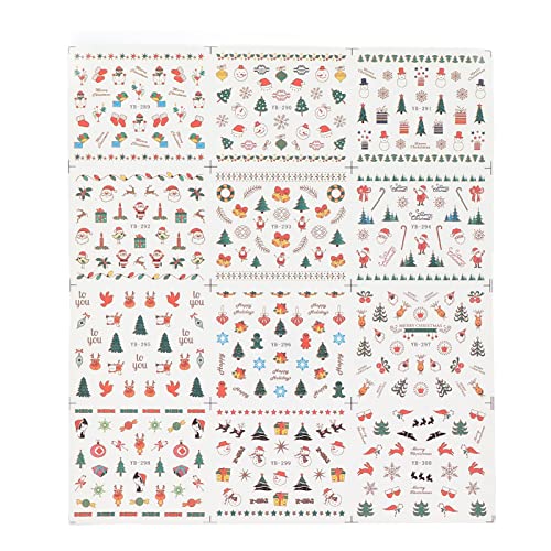 Christmas Nail Stickers - Safe, Removable & Beautiful Nail Art Decals for Holiday Parties & Gifts | DIY Manicure Designs for Xmas, New Year & Winter Celebrations
