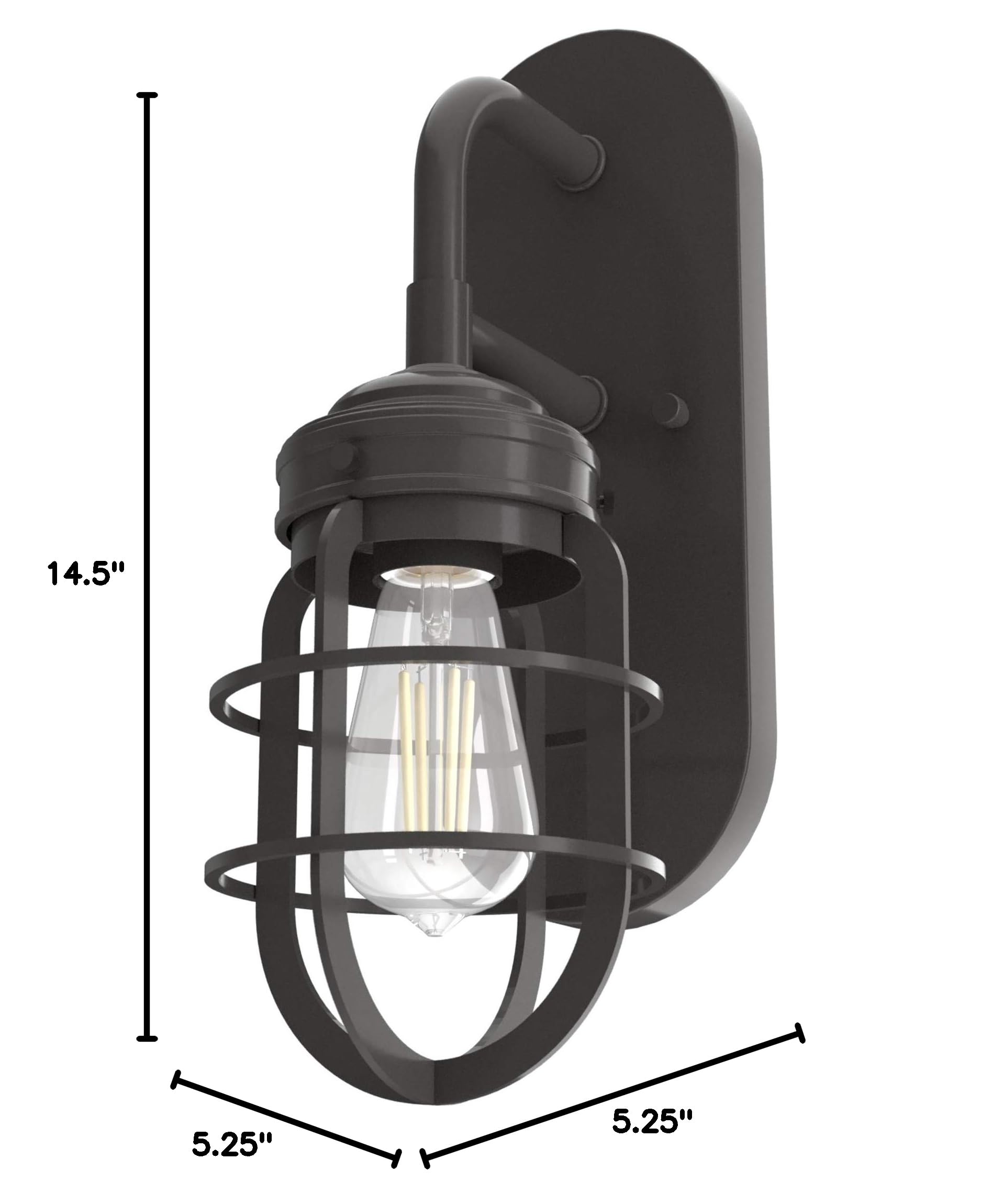 Hunter Fan Company 19040 Starklake Wall Sconce in Noble Bronze Finish - Elegant Lighting for Bedroom, Living Room, and Hallway Decor