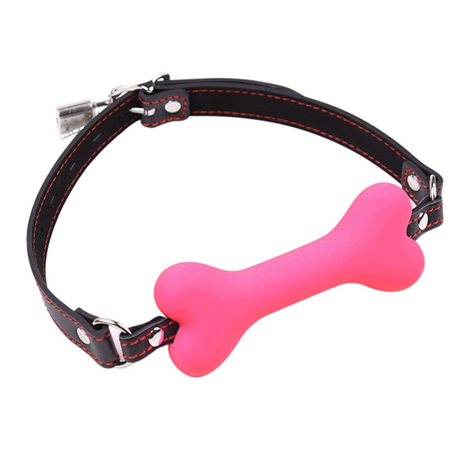 Silicone Dog Bone Gag for Adults - Pink BDSM Ball Gag with Adjustable Straps for Bondage & Restraint - Perfect for Role Play, BDSM, and Adult Playtime