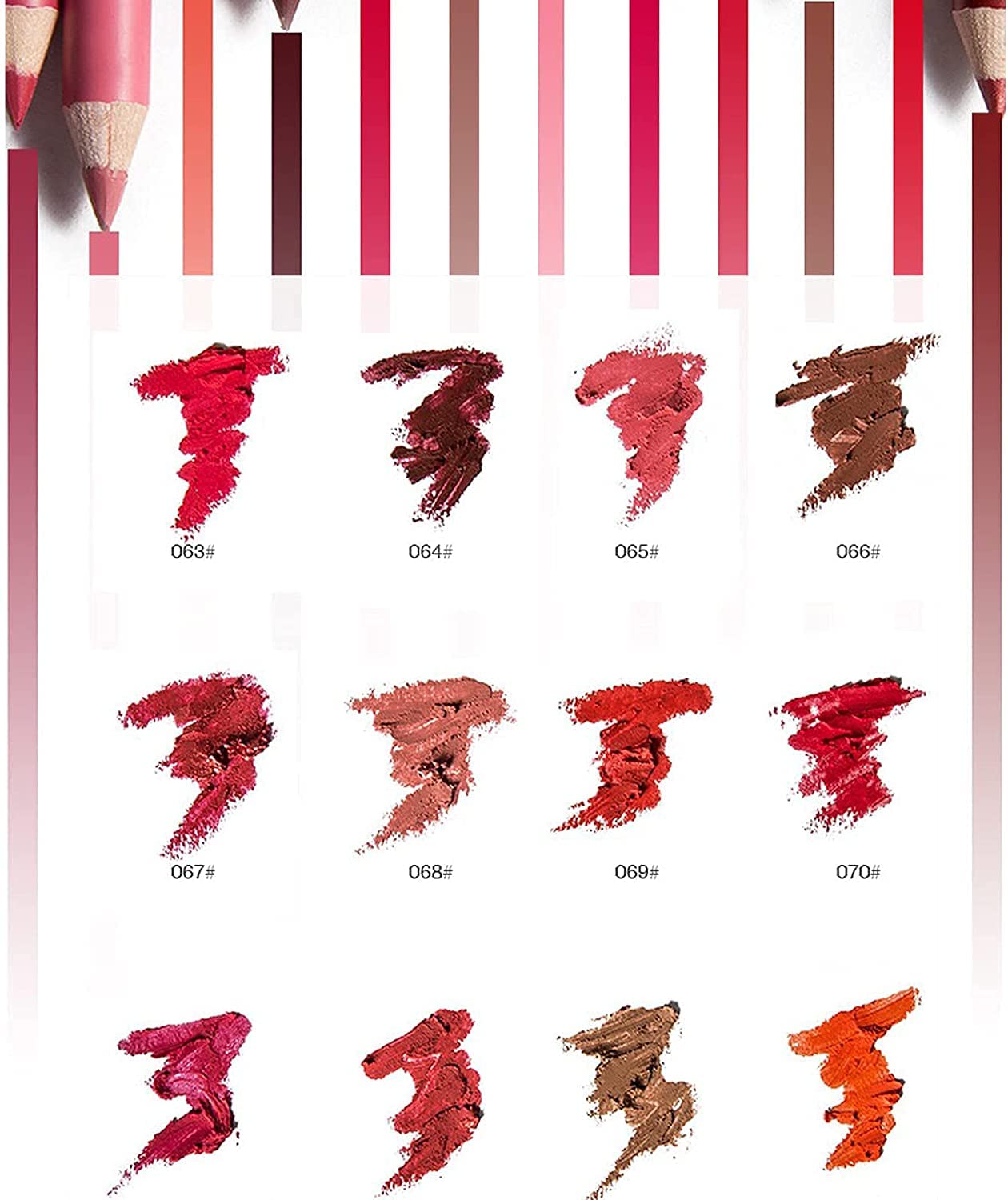 12 Colors Matte Lip Liner Set - Professional Long Lasting Waterproof Lip Pencil for All Skin Tones | Perfect for Daily Makeup, Party Looks & Photo Shoots
