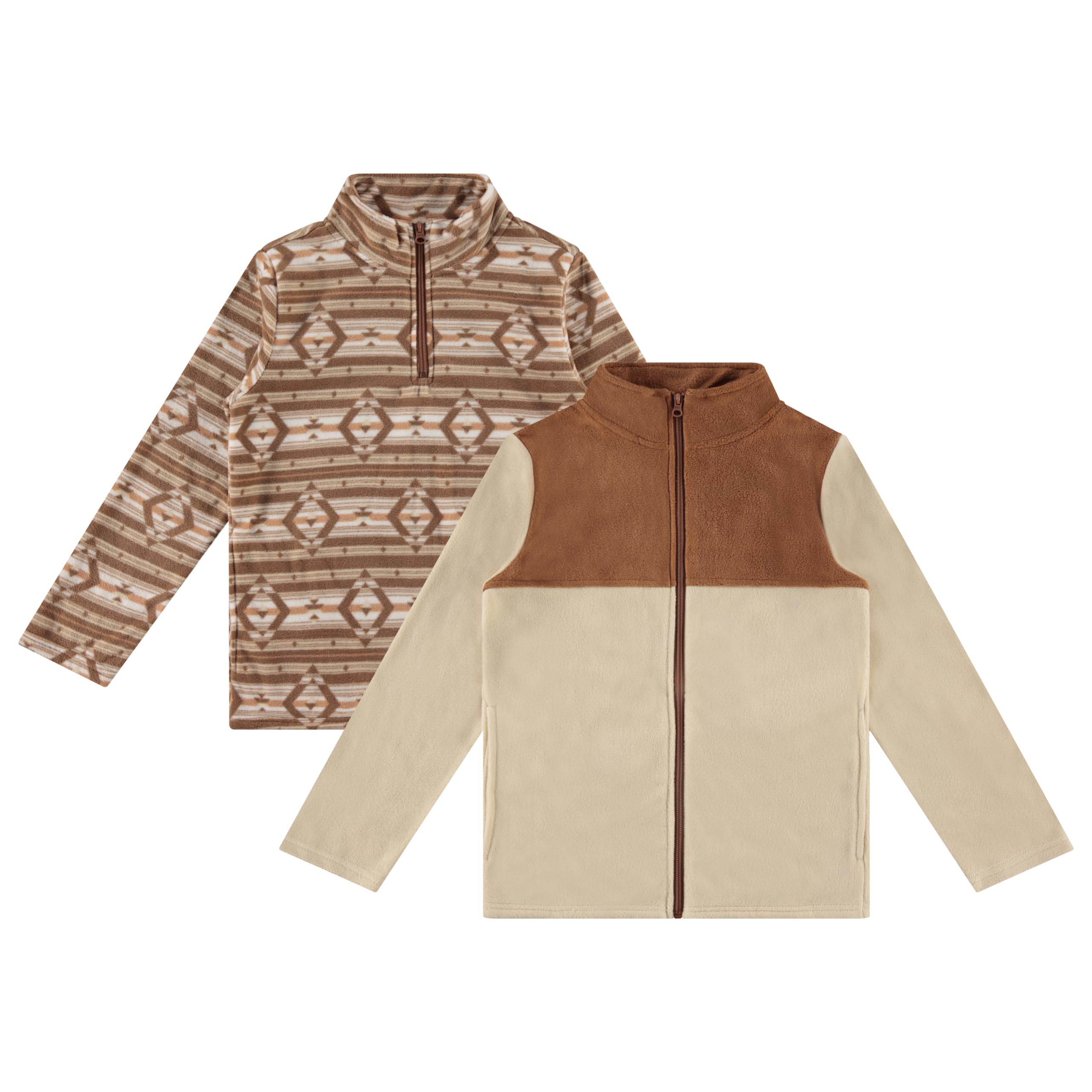 STITCH & STONE Boys Fleece Pullover 2PK - Cozy Sweaters for School & Play