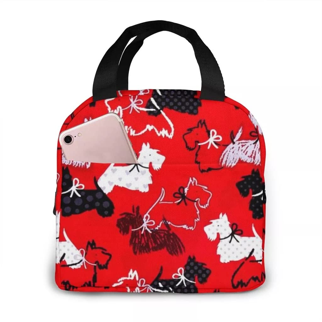 SLATIOM Insulated Lunch Bag with Cartoon Print - Portable Thermal Food Cooler Tote for Picnic, Work & School - 13x21x22cm Red Lunch Storage Pouch | Perfect for Office, Outdoor Activities & Kids Meals